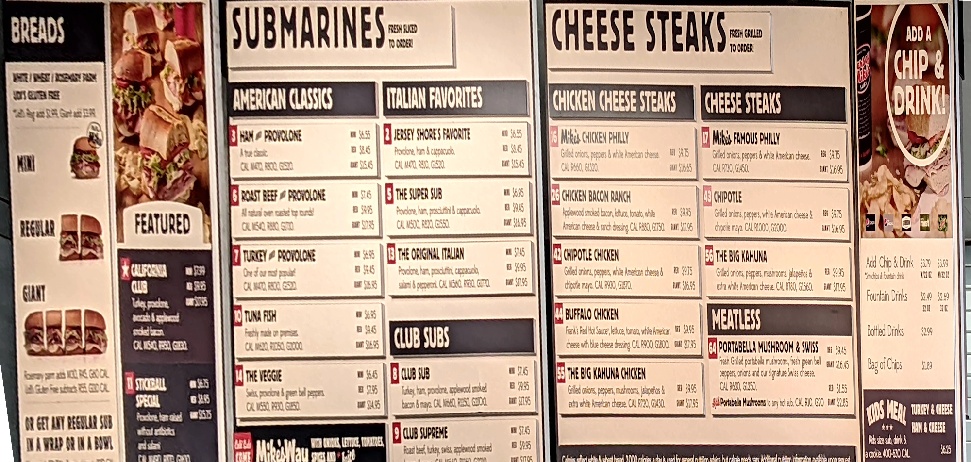 Jersey Mike's Subs Menu