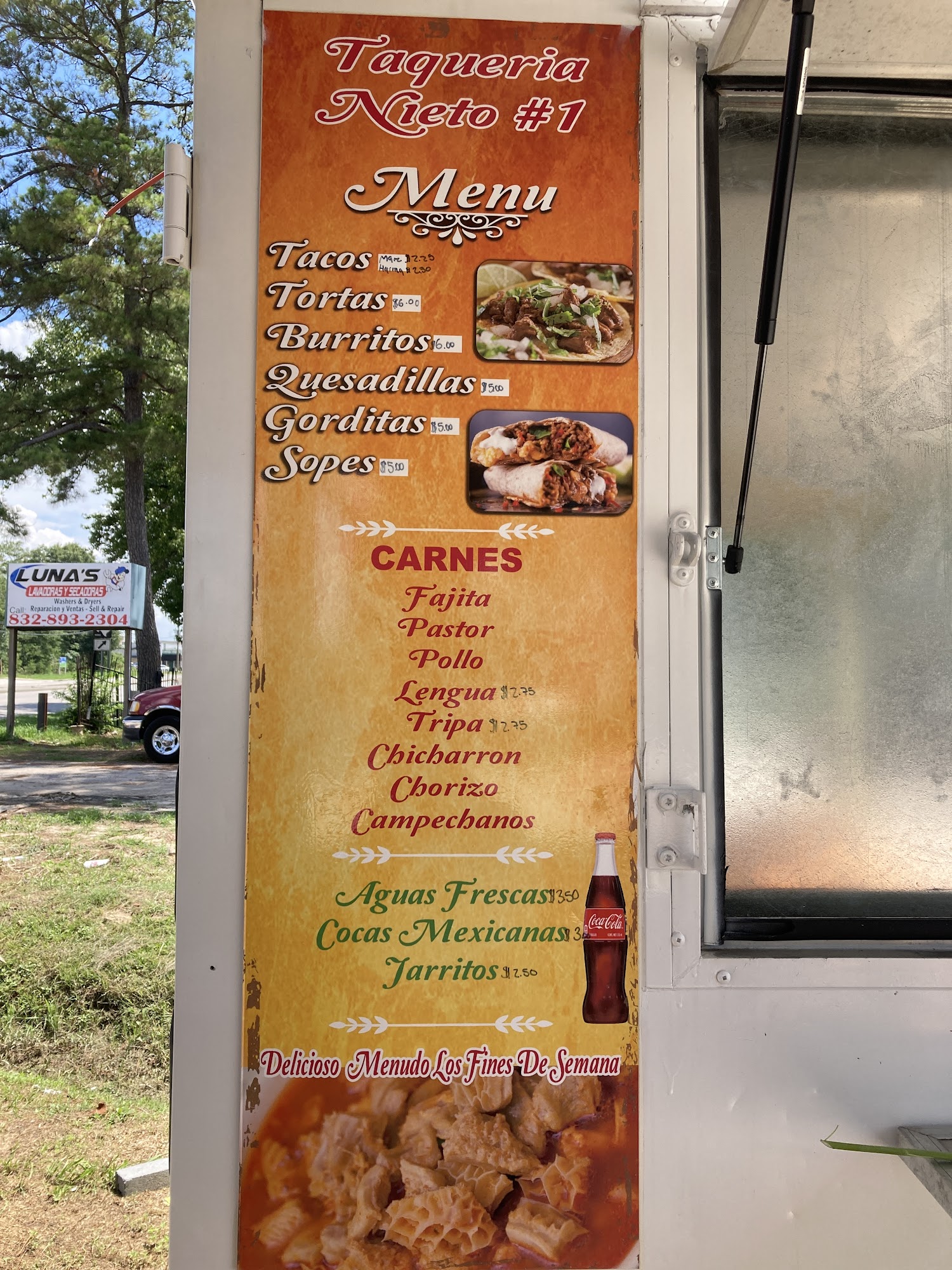 Taqueria Nieto Menu