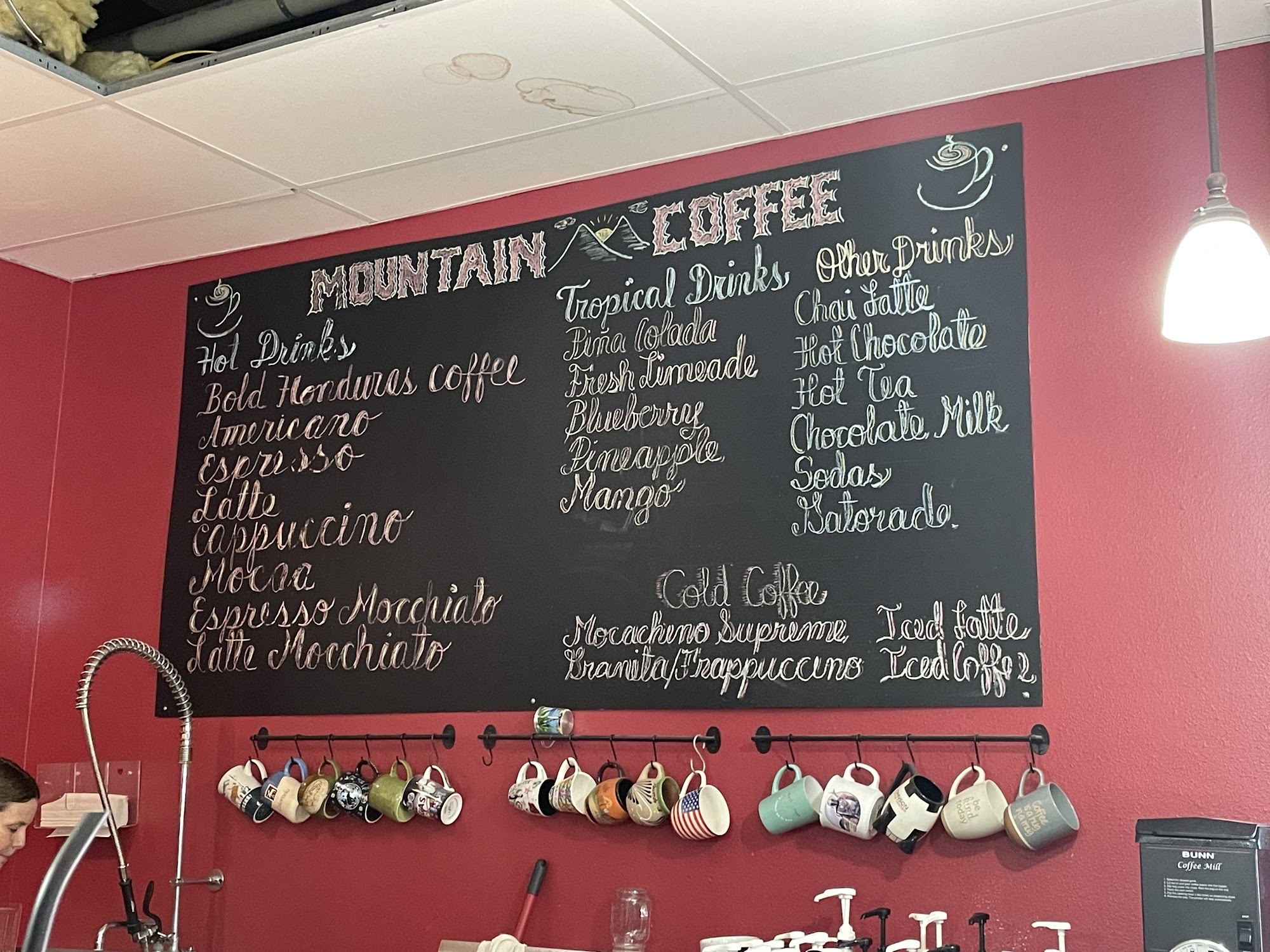 Mountain Coffee & Tropical Drinks Menu