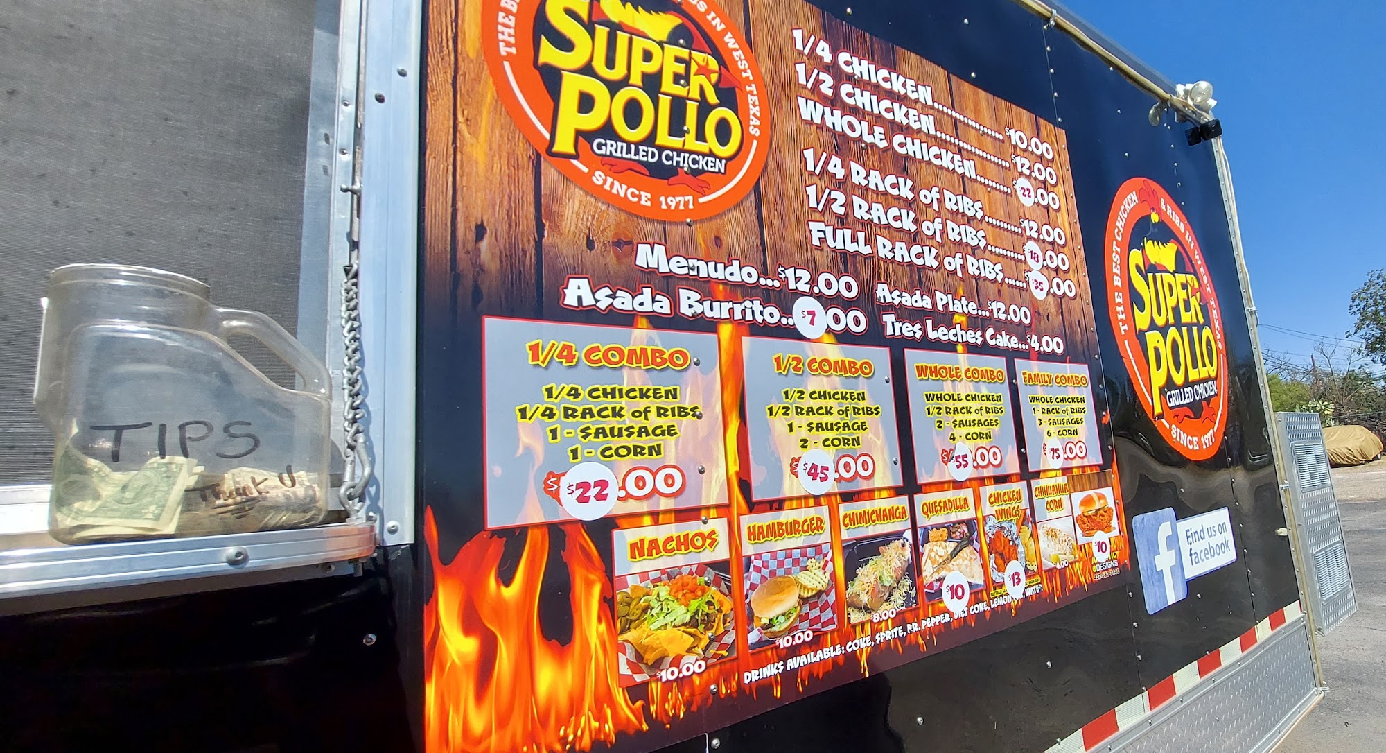 Super Pollo Menu