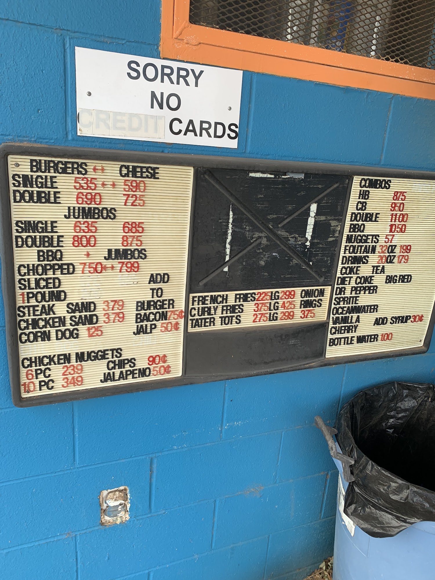 Burger World-Barbeque Menu