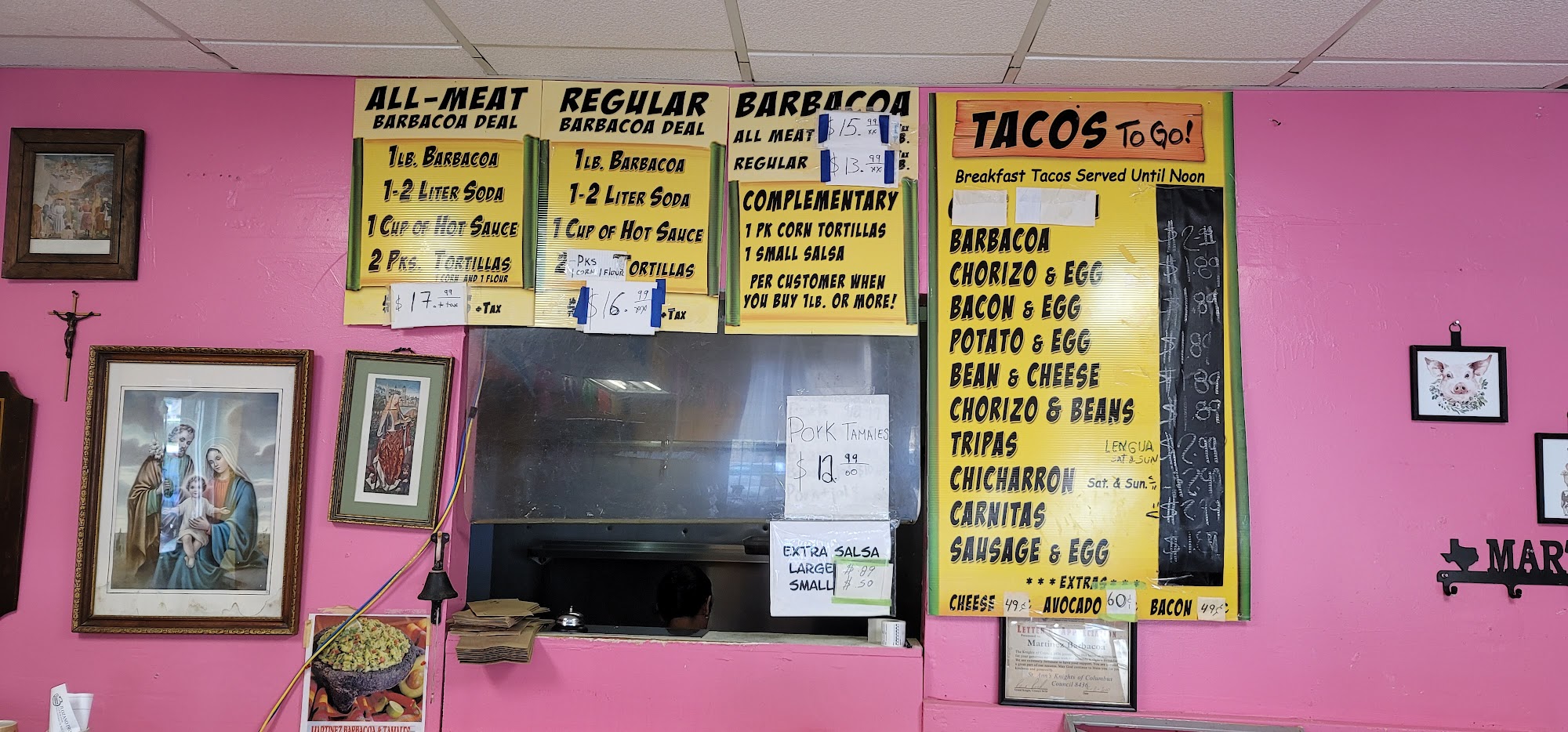 Martinez Barbacoa Y Tamales Menu