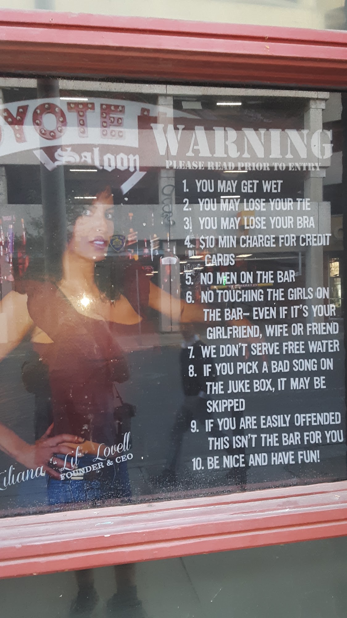 Coyote Ugly San Antonio Menu