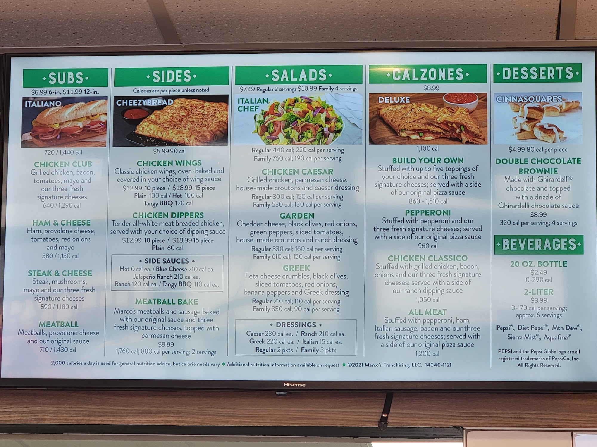 Marco's Pizza Menu