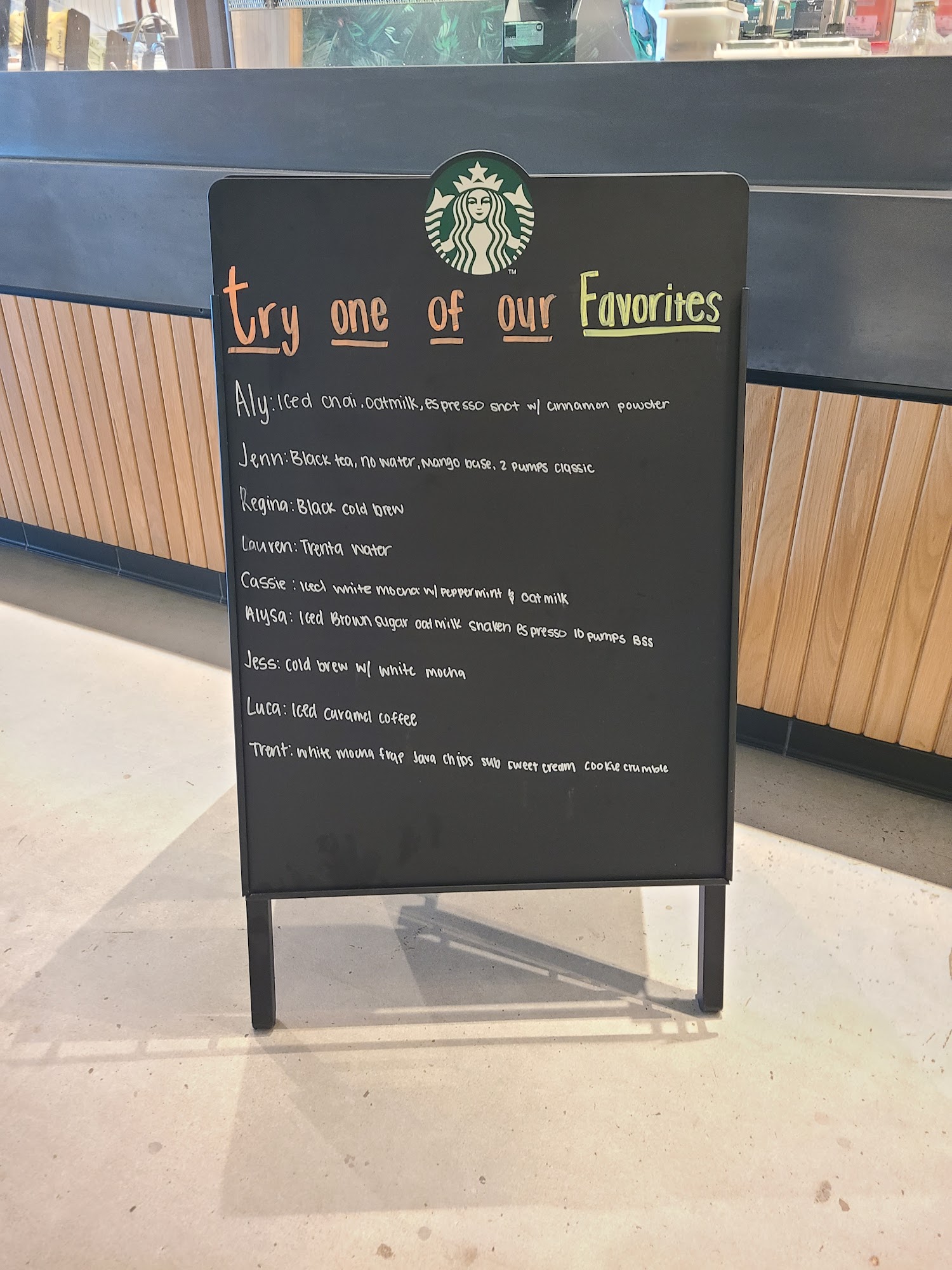 Starbucks Menu
