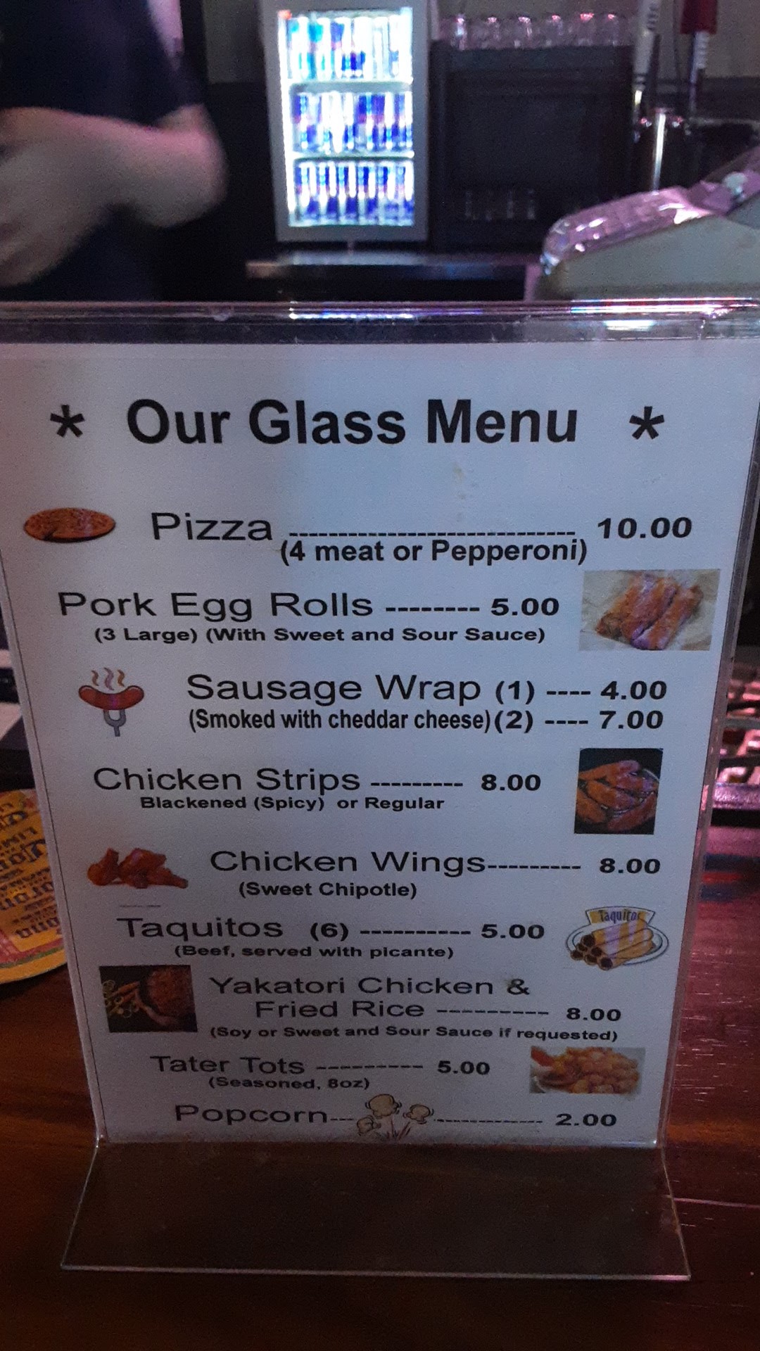Our Glass Lounge Menu