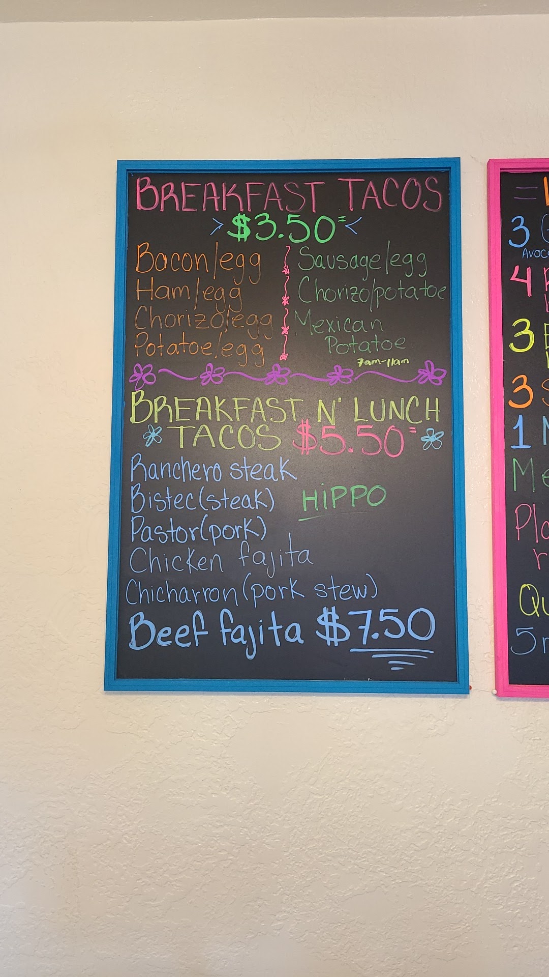 Tacos & More 2 Restaurant Menu