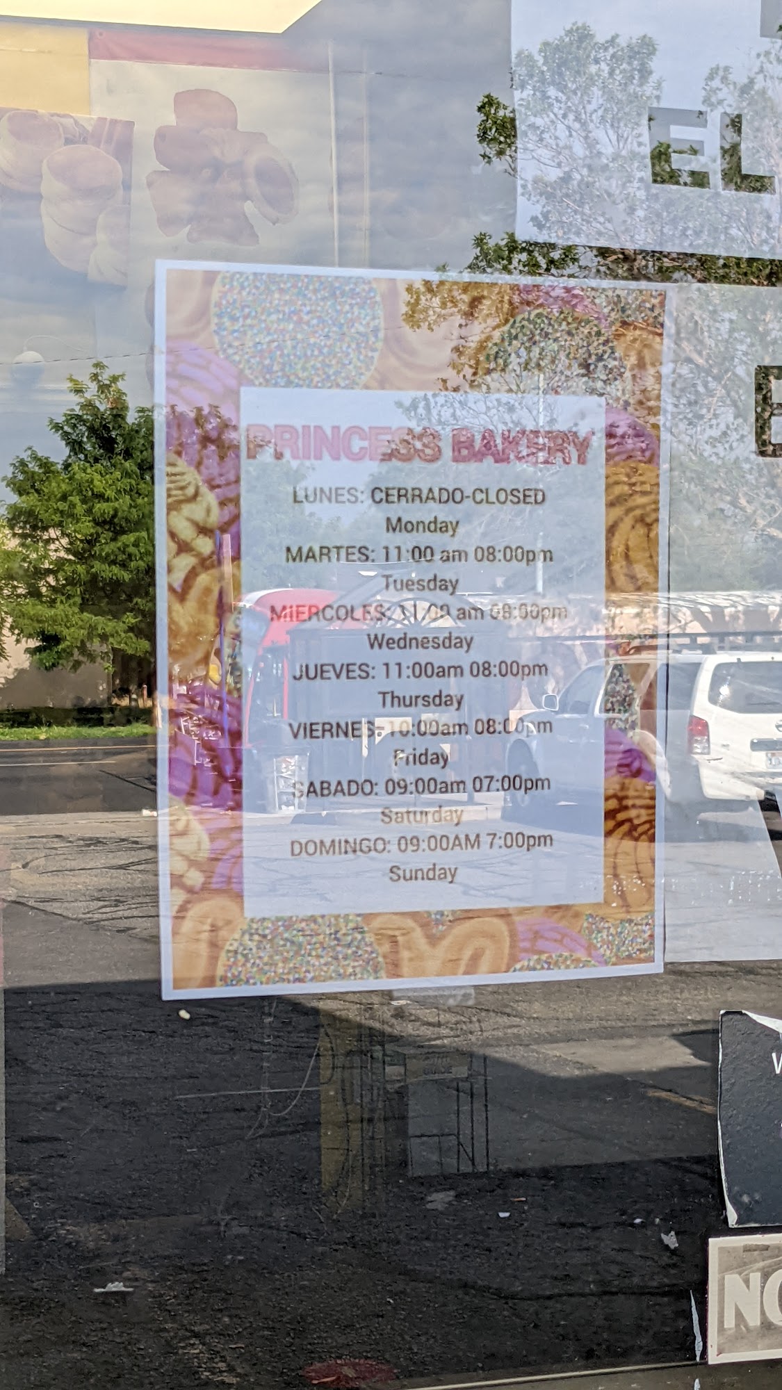 Princess bakery Menu