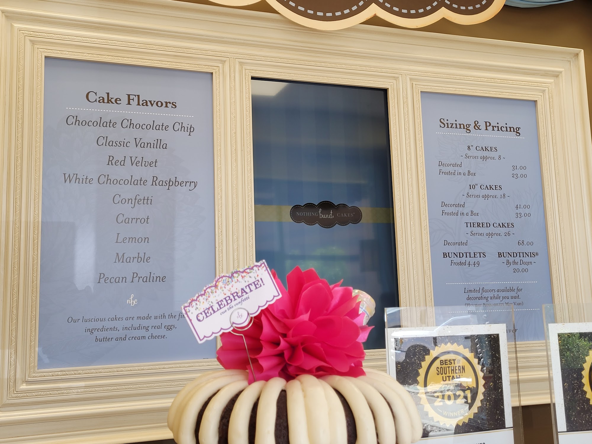 Nothing Bundt Cakes Menu