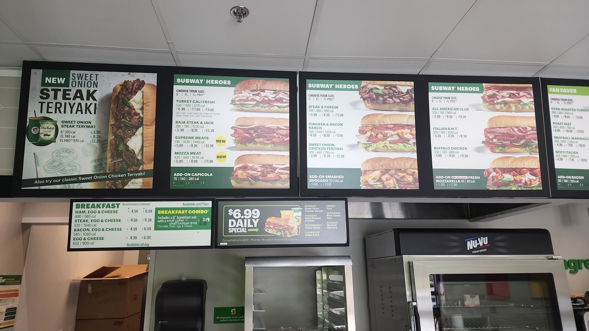 Subway Menu