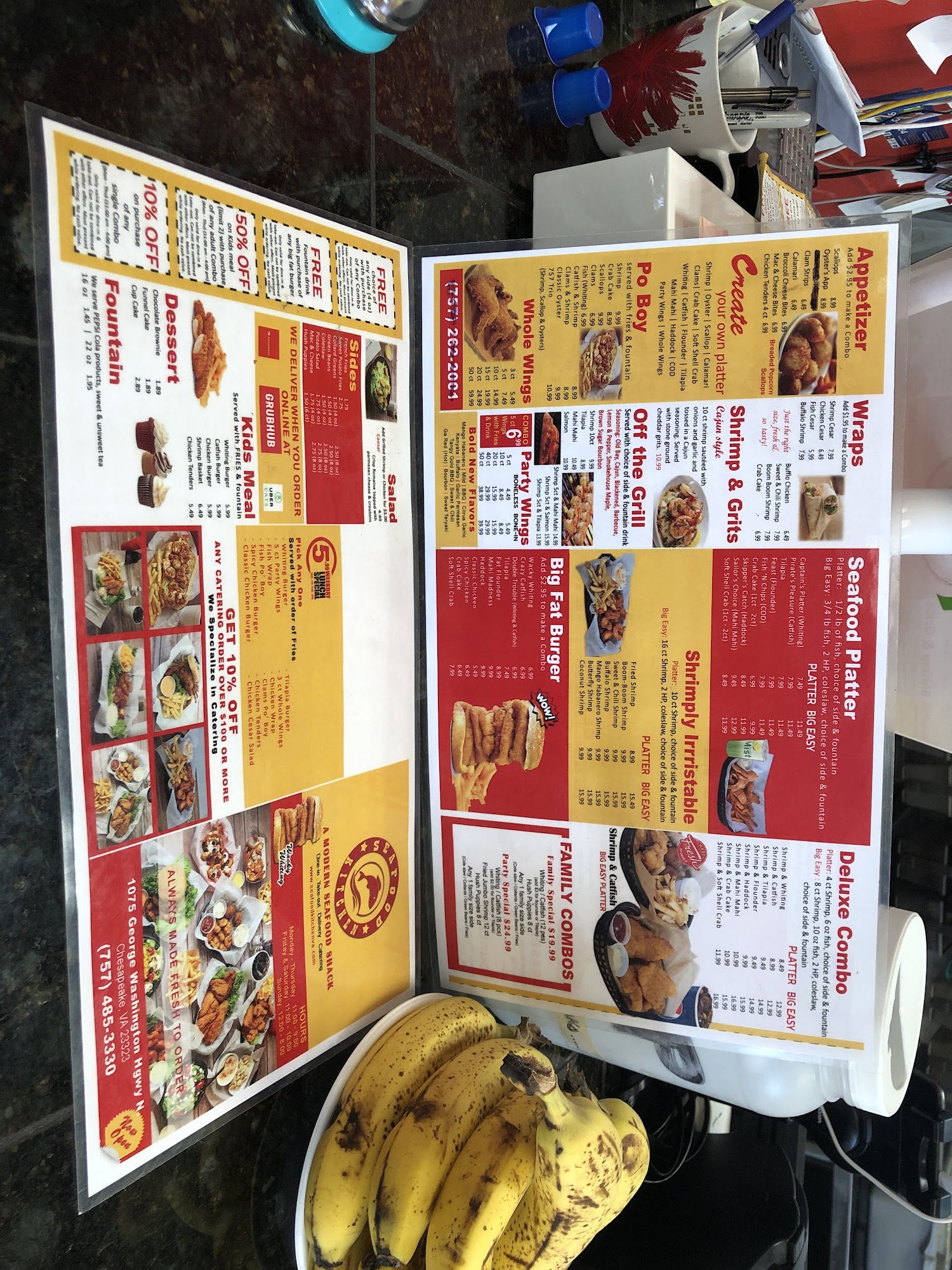 Seafood Kitchen Menu