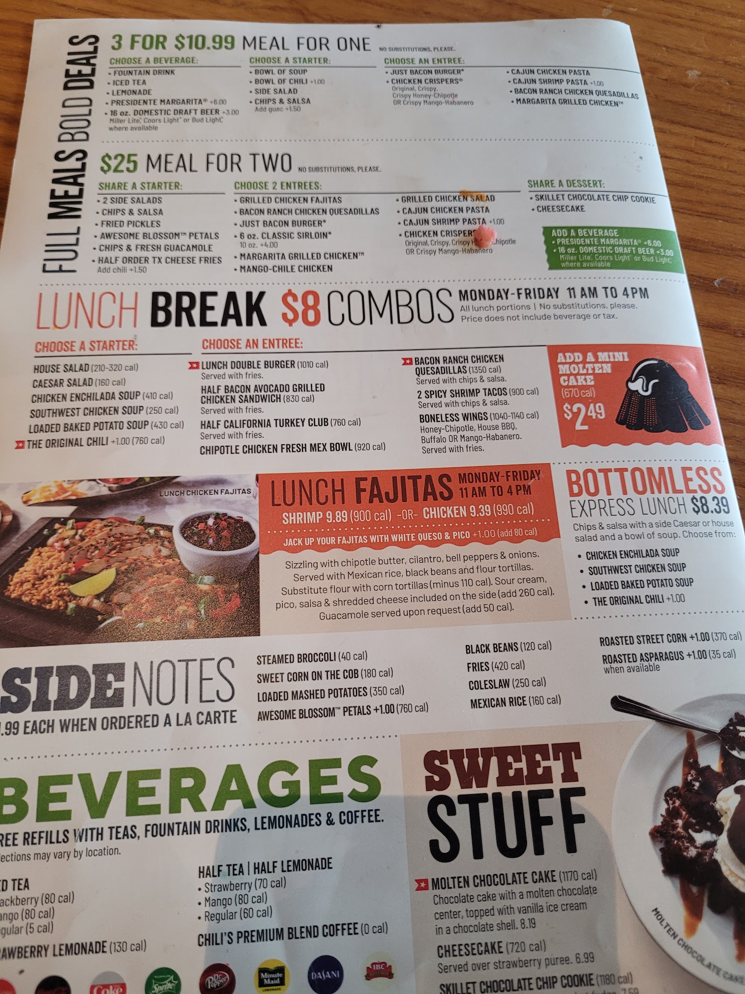 It's Just Wings Menu