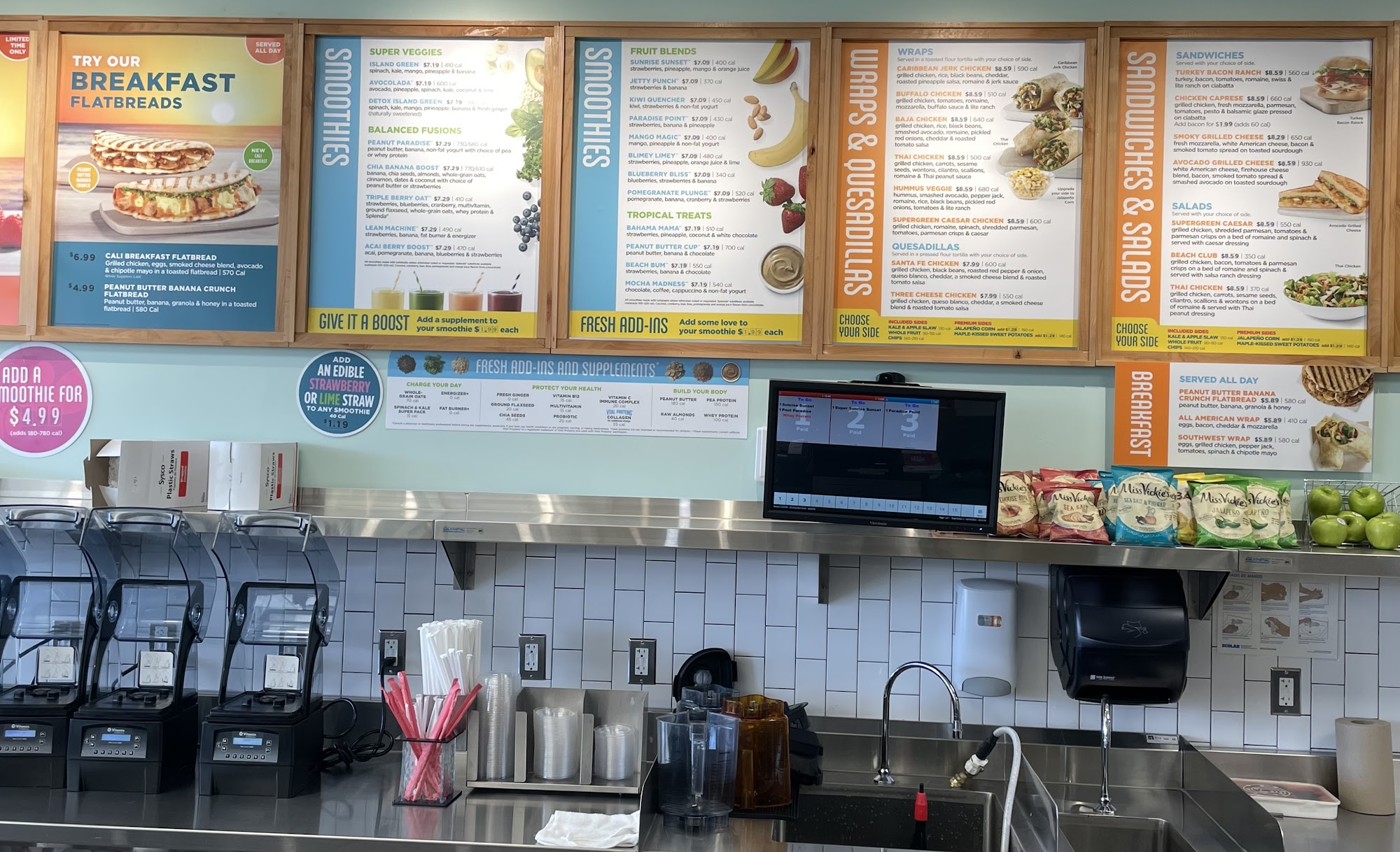 Tropical Smoothie Cafe - Herndon Franklin Farm village centre Menu