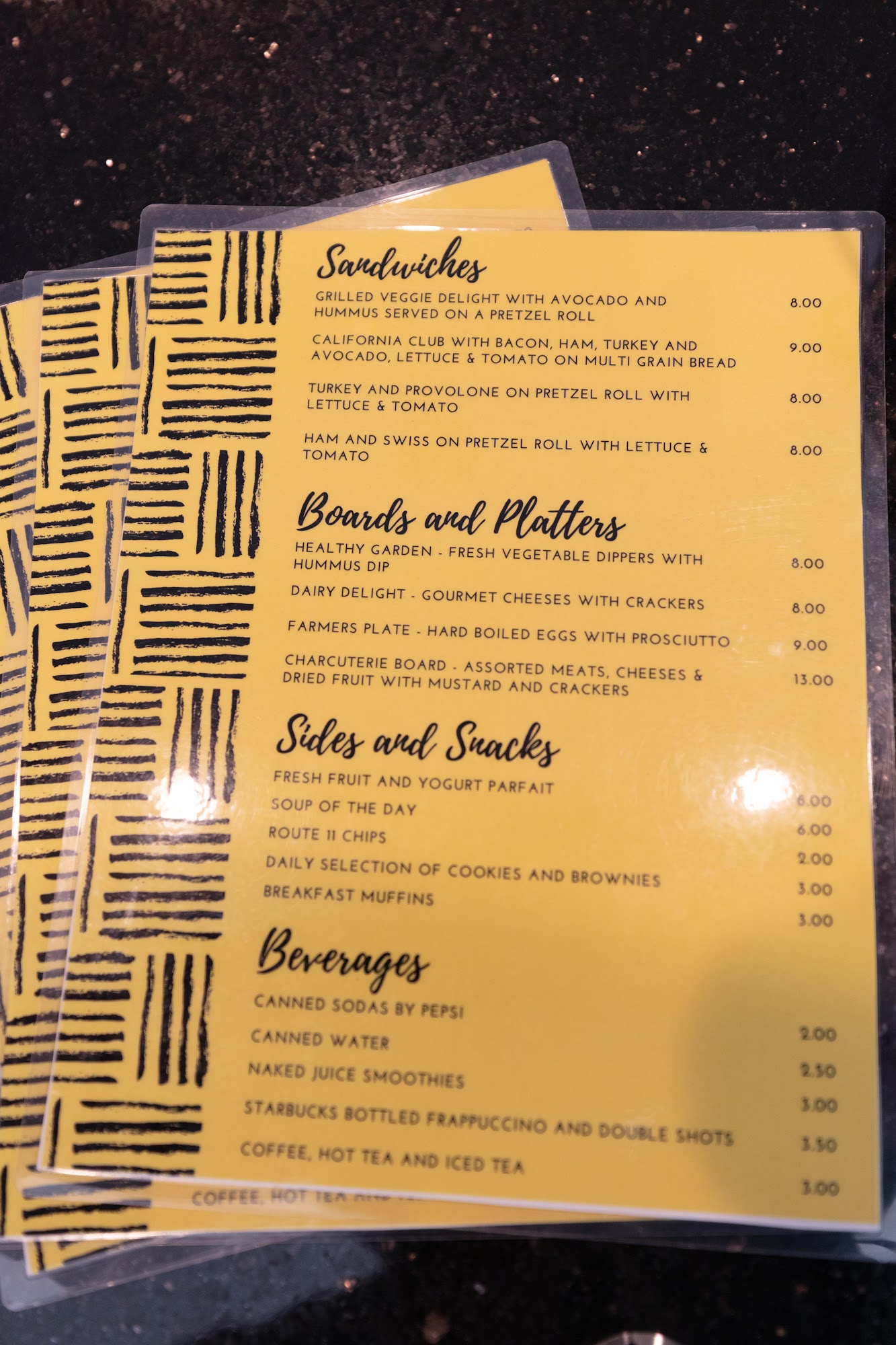 The Palette Café Menu