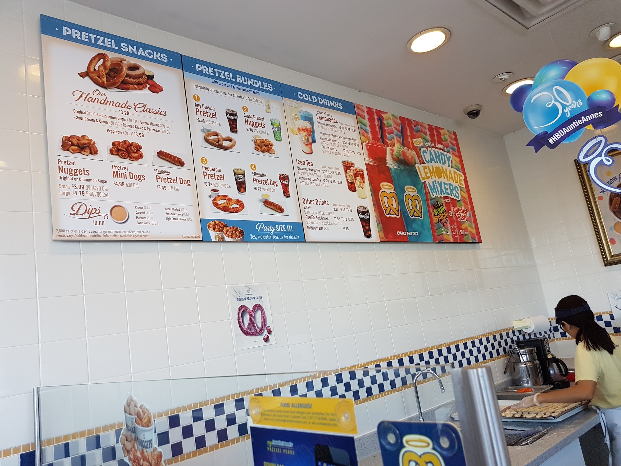 Auntie Anne's Menu