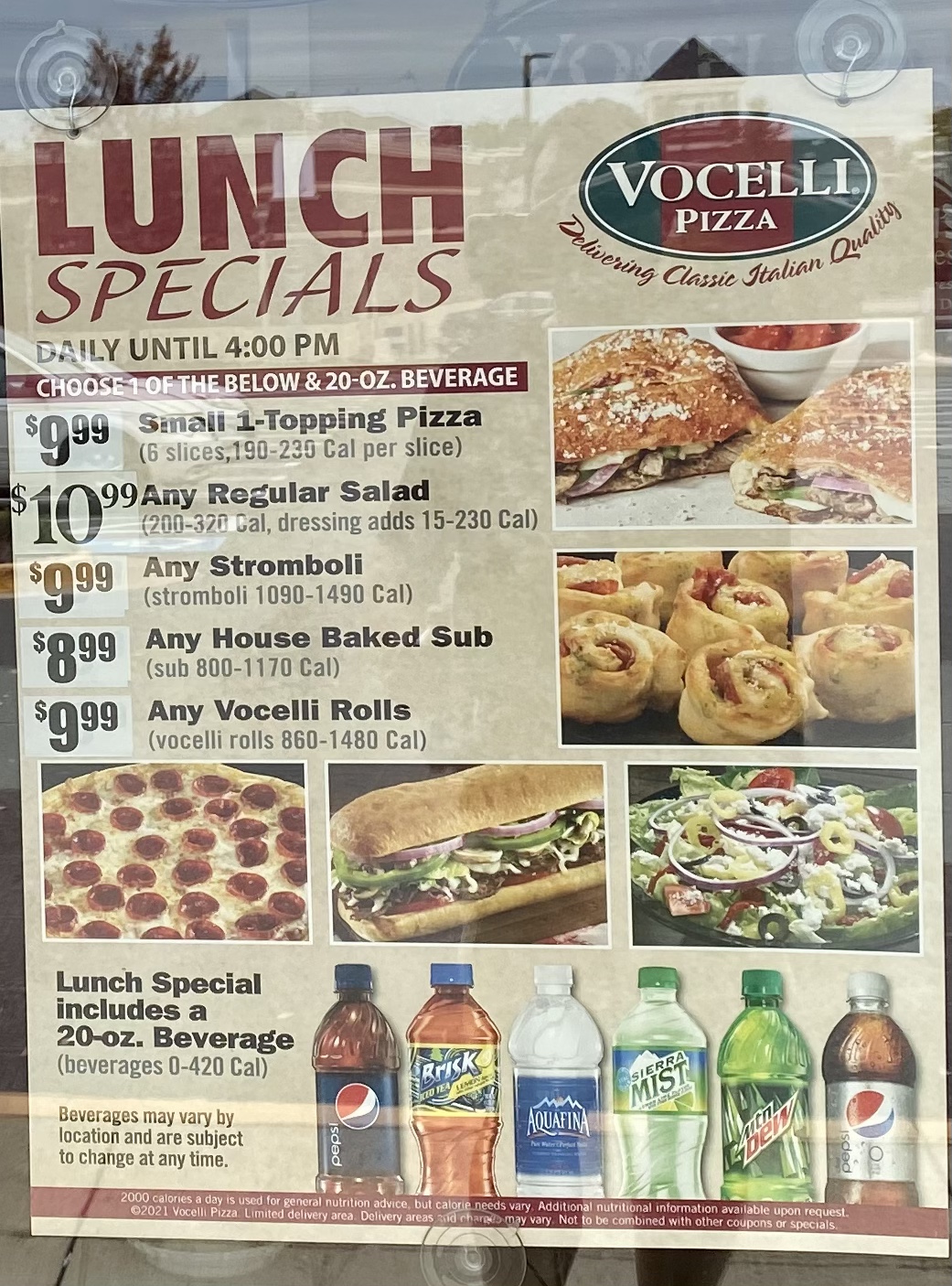 Vocelli Pizza Menu