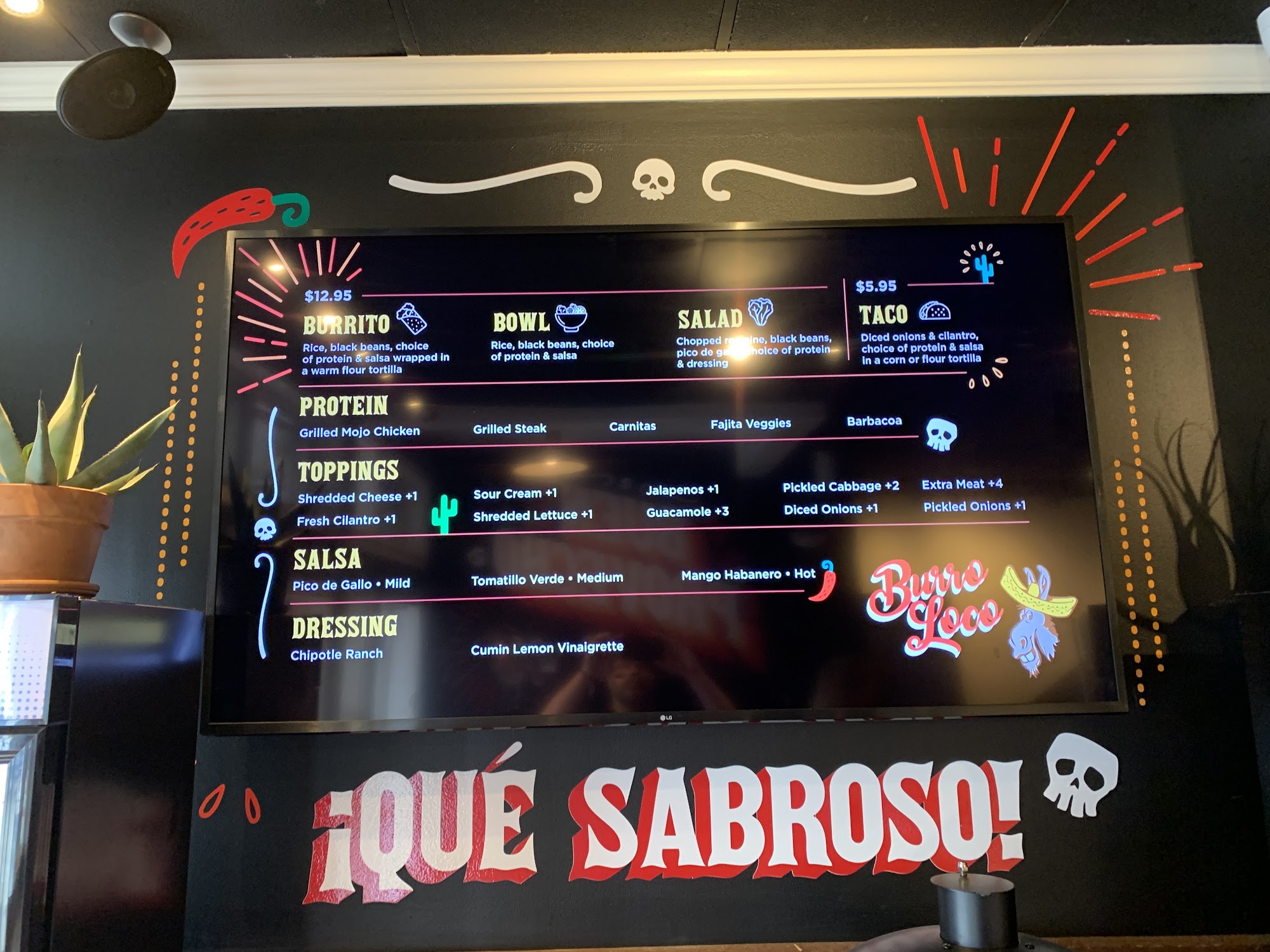 Burro Loco Menu