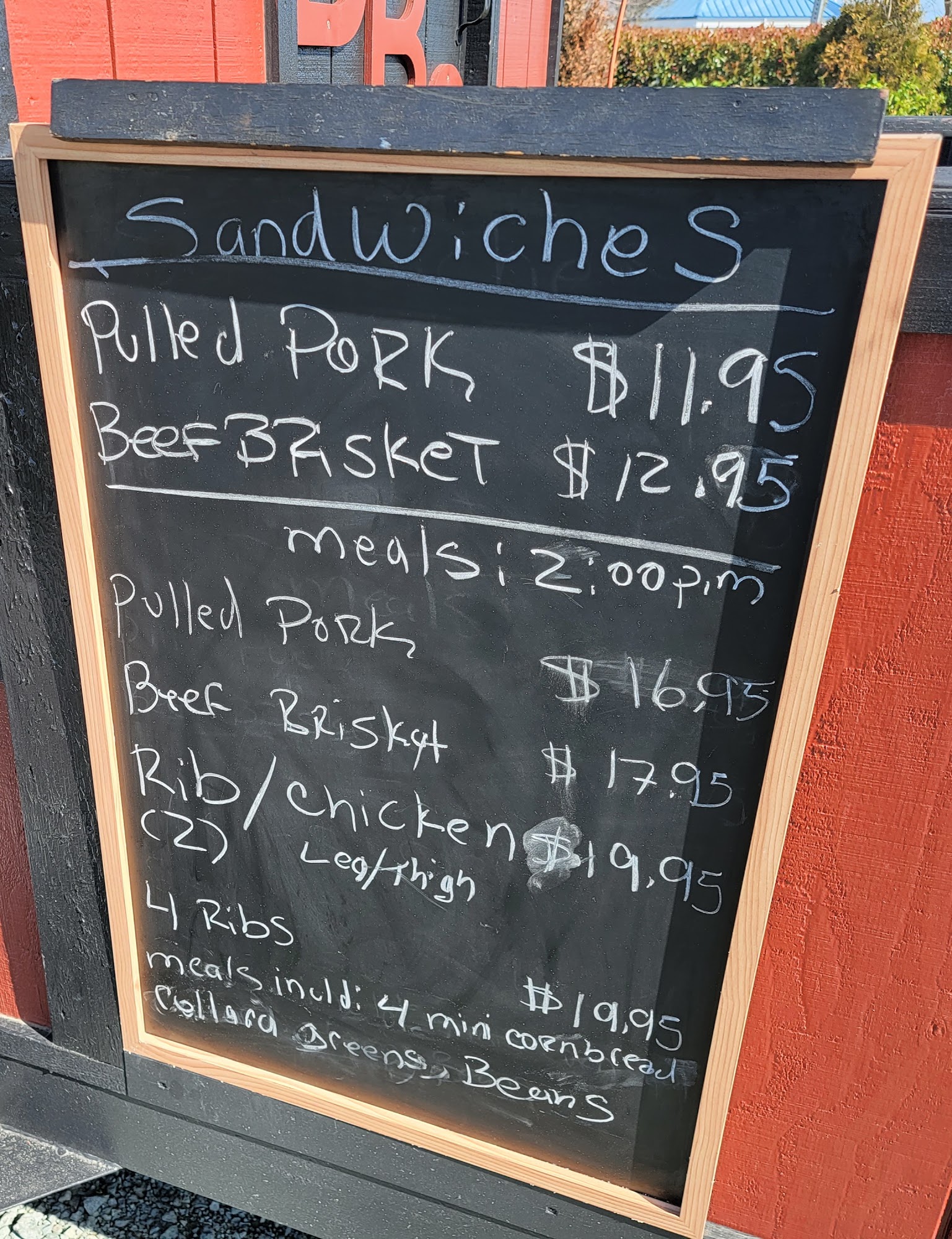 M & C BBQ Menu