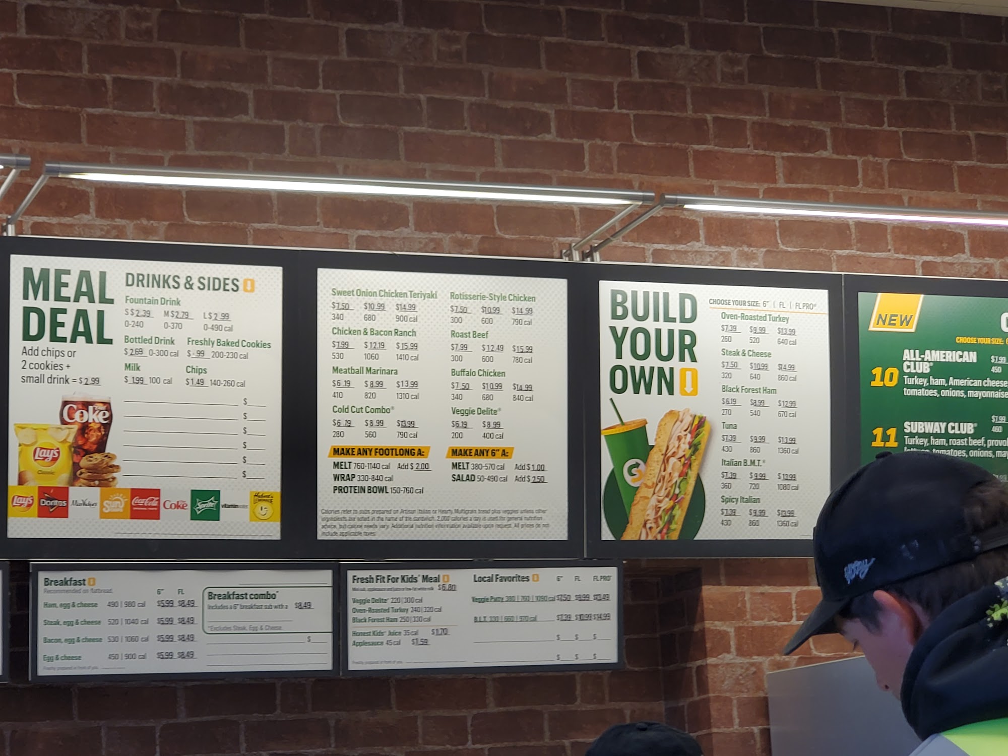 Subway Menu