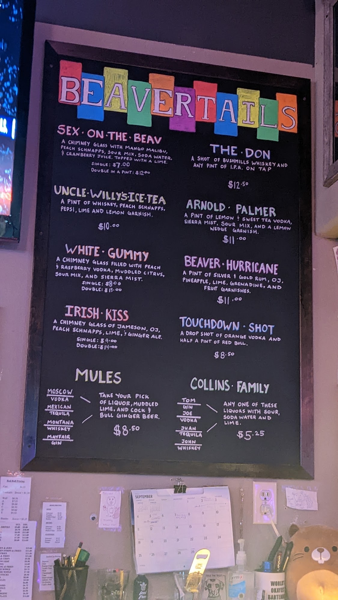 Beaver Inn Menu