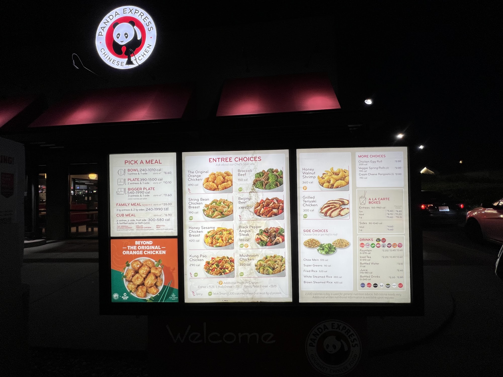Panda Express Menu