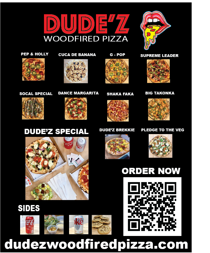 DUDE'Z woodfired pizza Menu