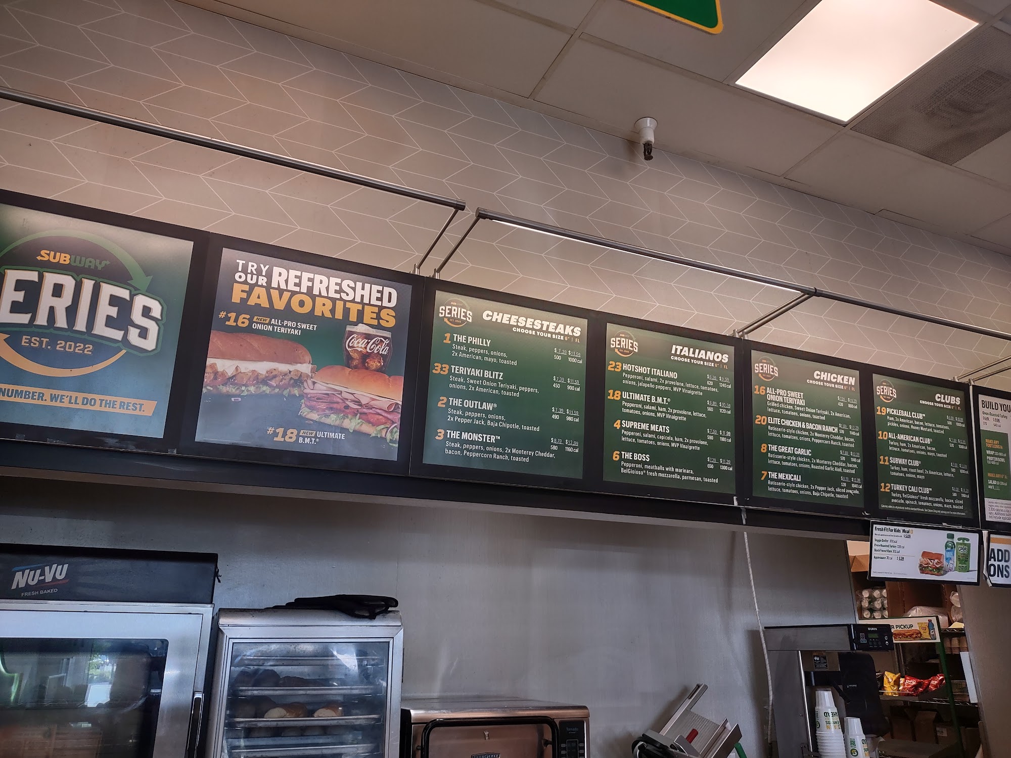 Subway Menu