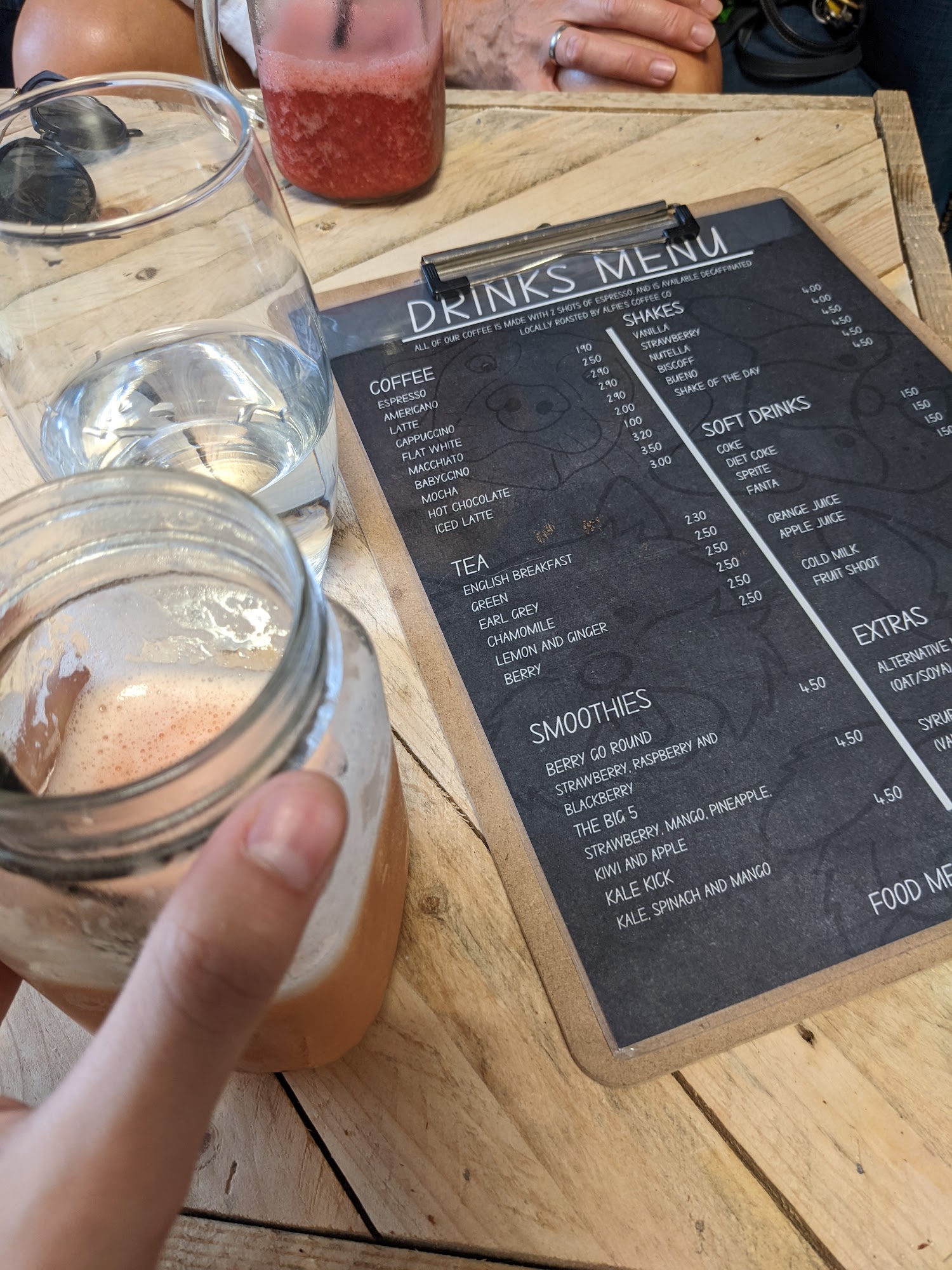Baileys Coffee Bar Menu