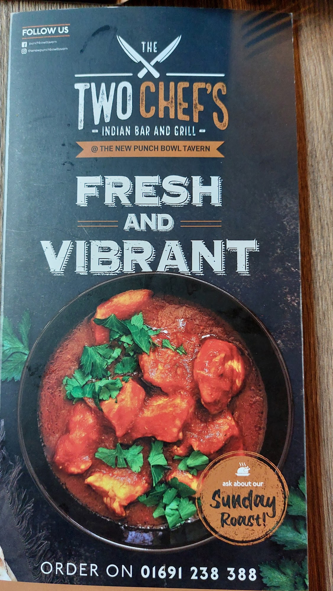 The Punch Bowl Tavern Menu