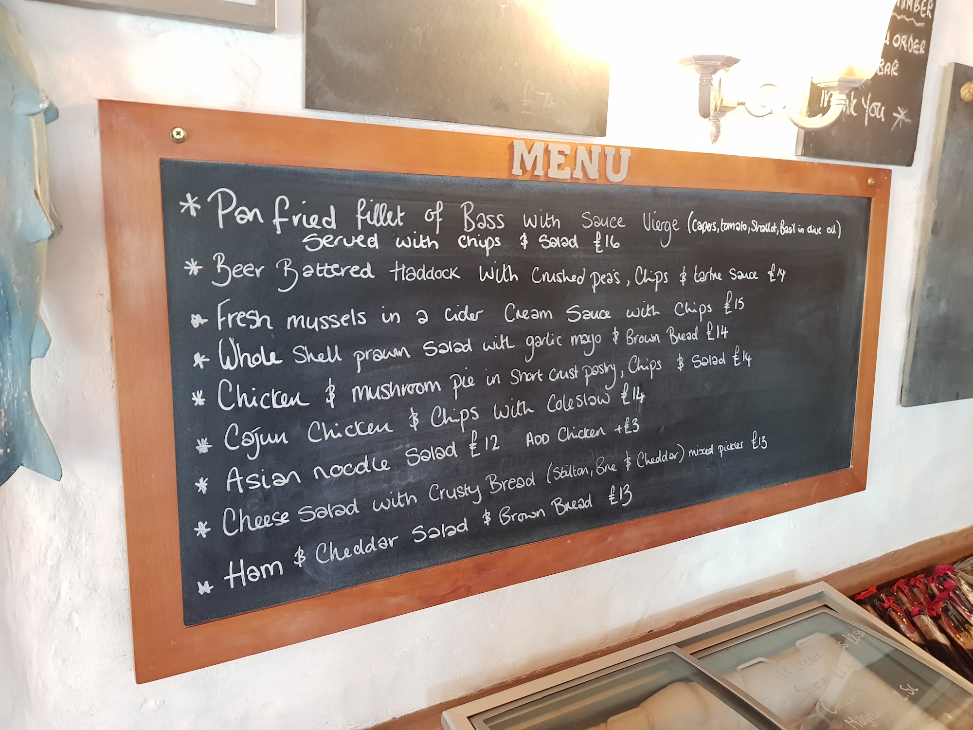 The Old Sailor Menu