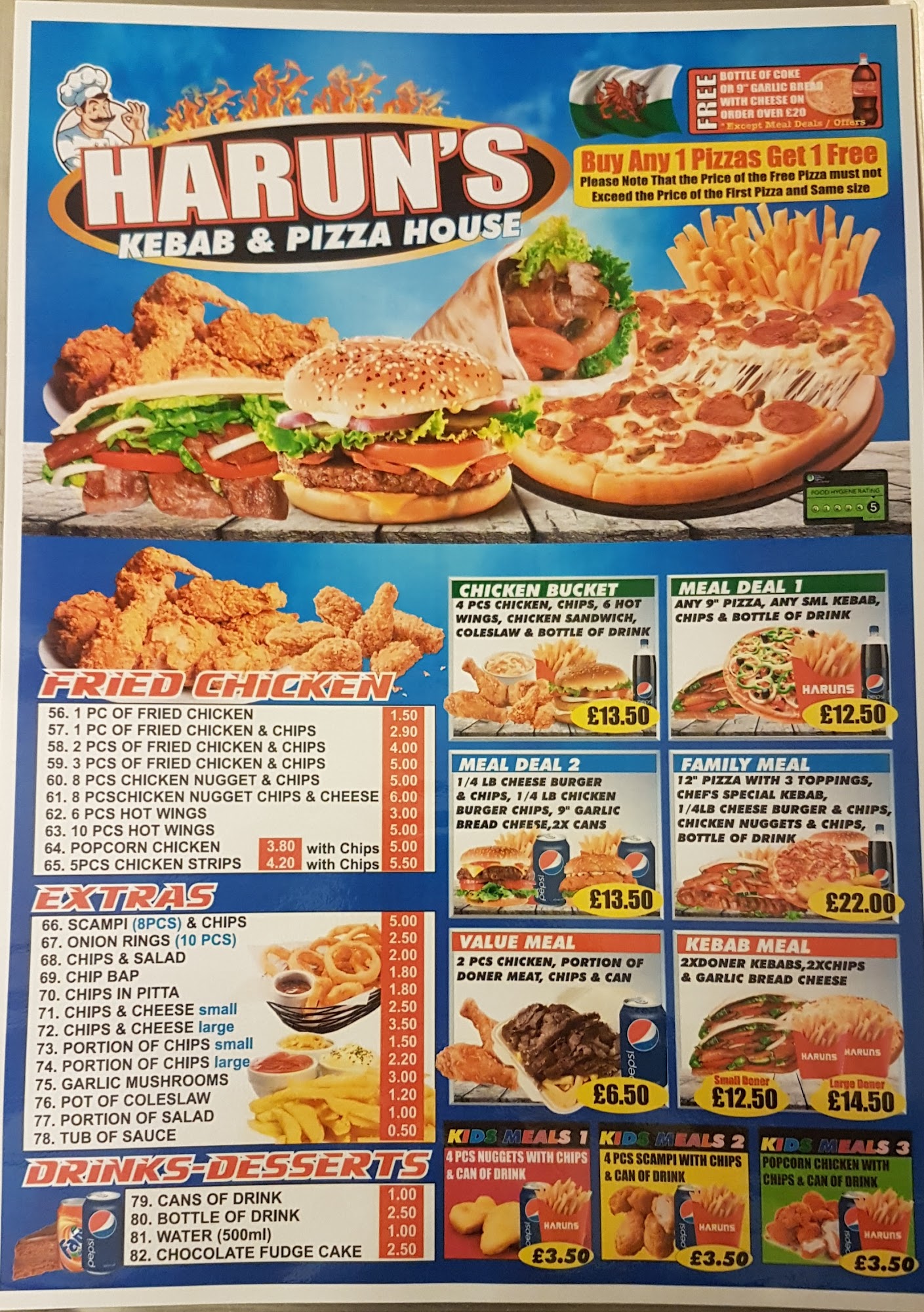 Harun's Kebab Menu