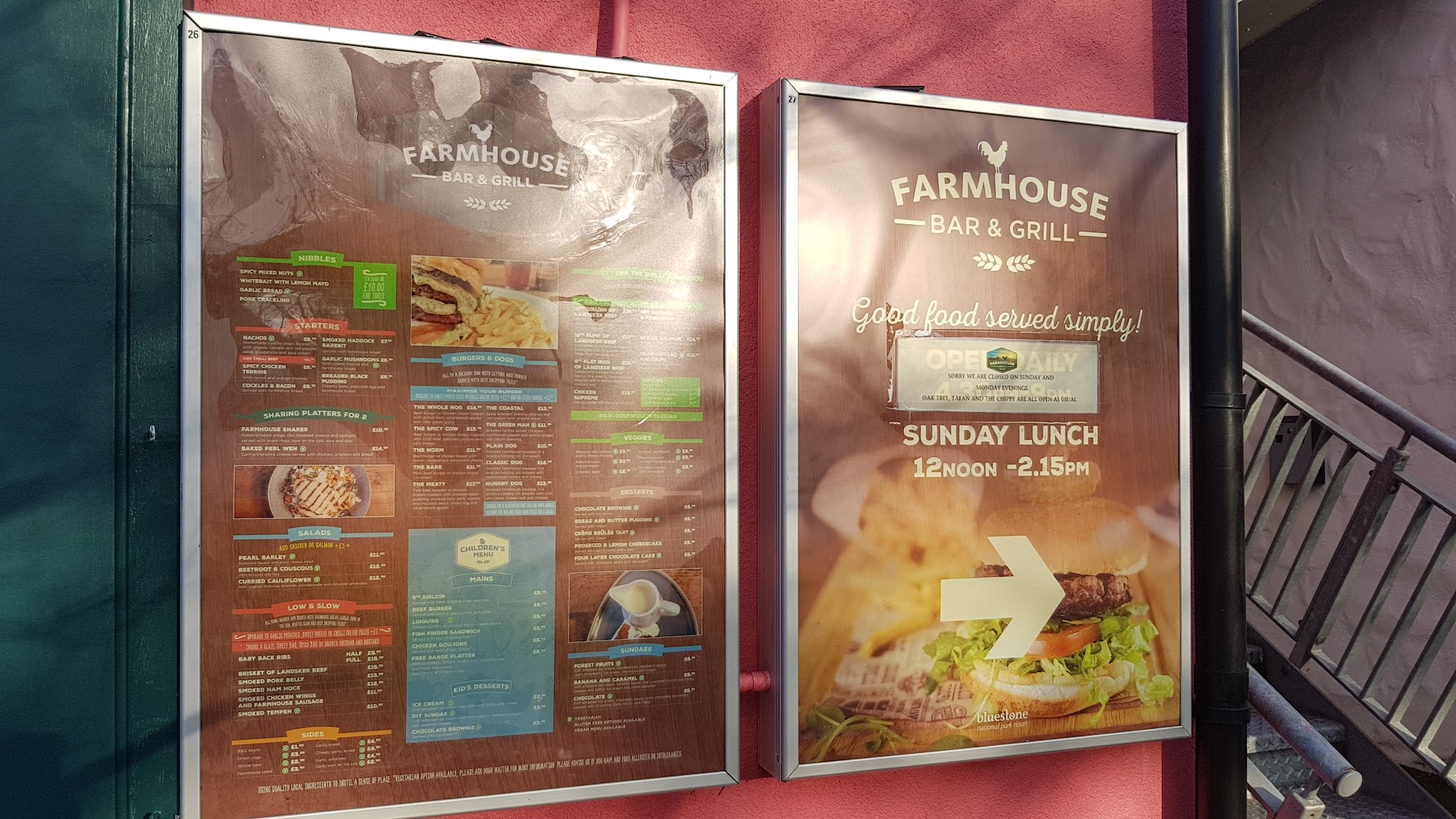 Farmhouse Bar & Grill Menu