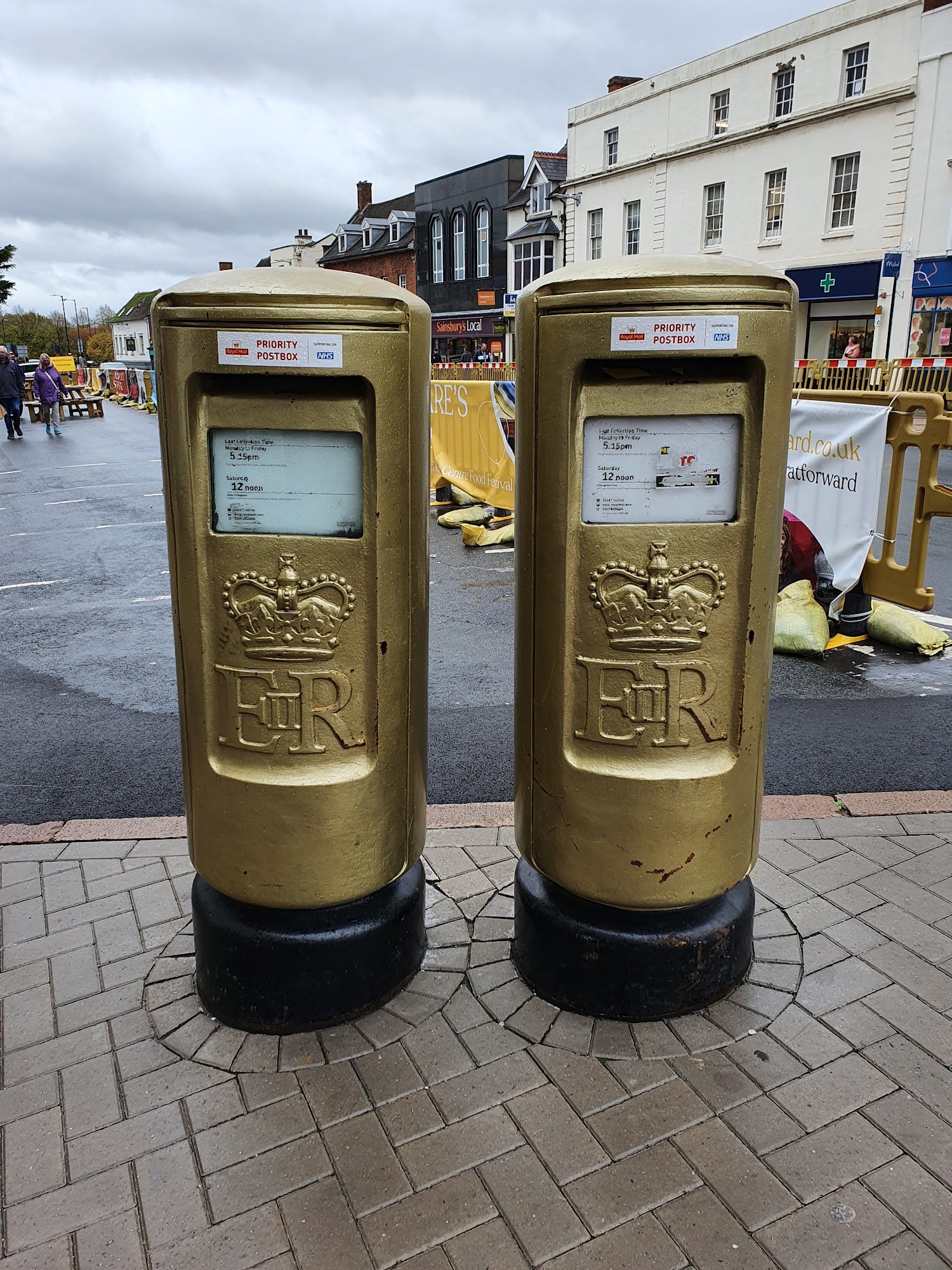 Royal Mail Post Box - Gold