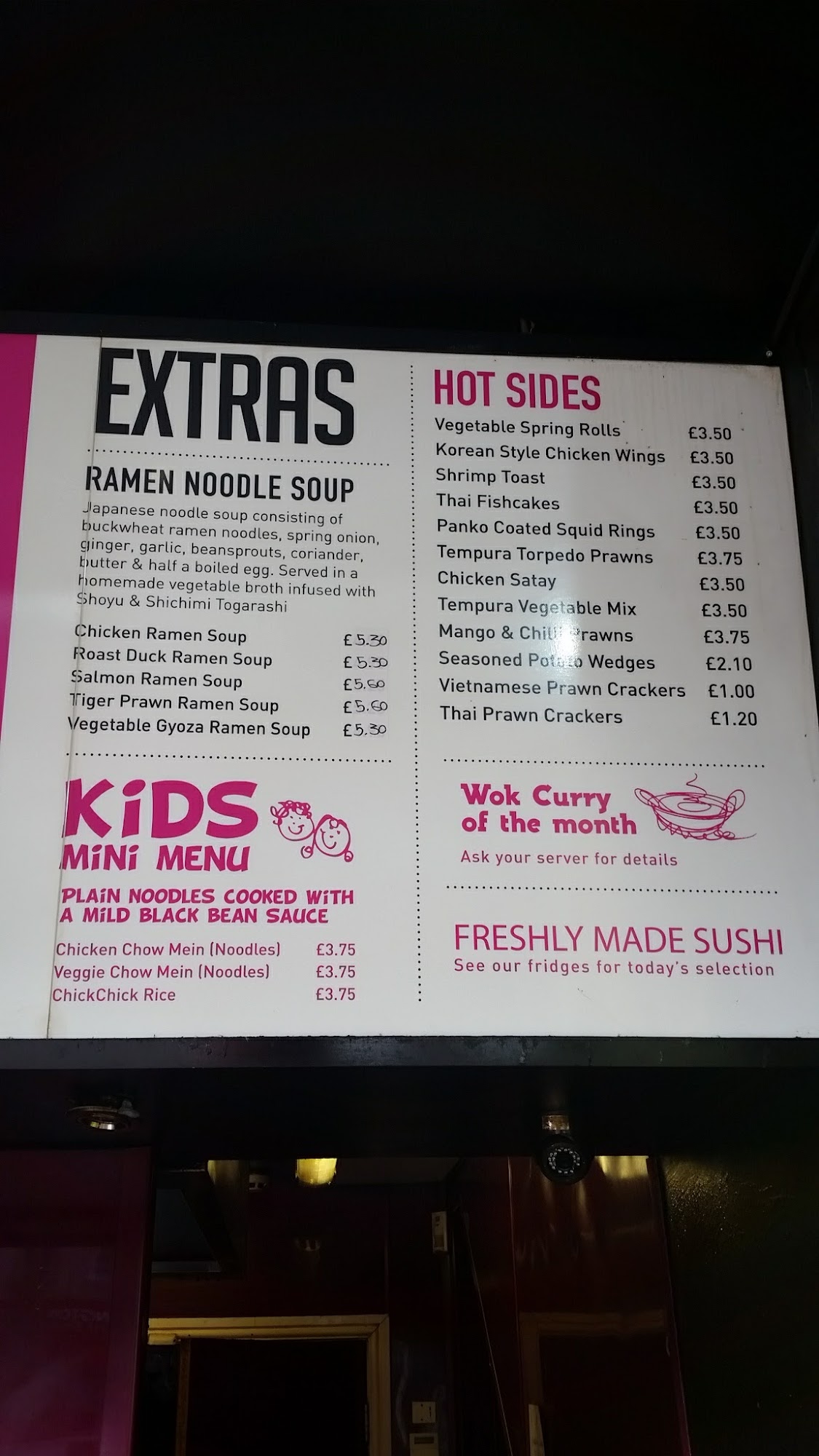 Chop & Wok (City Centre) Menu