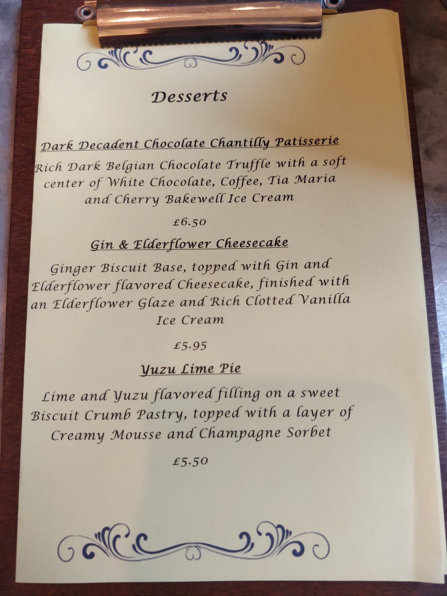 Bayley Lane Kitchen & Cocktails Menu