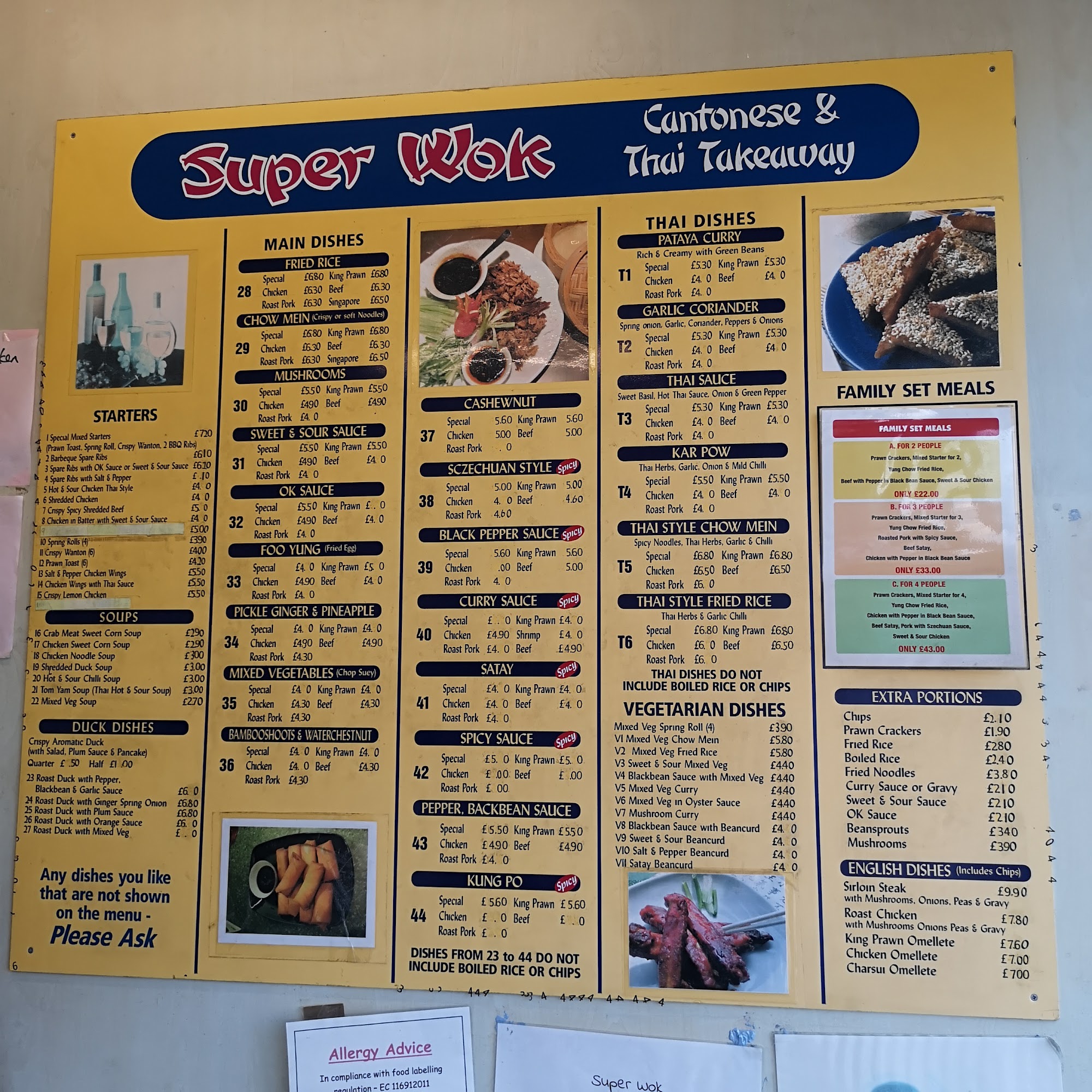 Super Wok Cantonese & Thai Takeaway Menu