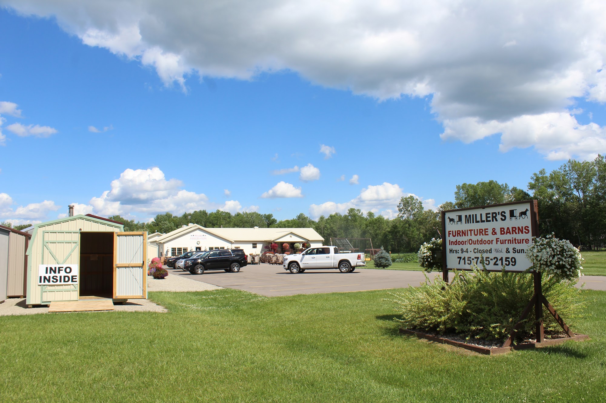 MILLER'S OUTDOOR FURNITURE & STORAGE BARNS Cecil WI Hours