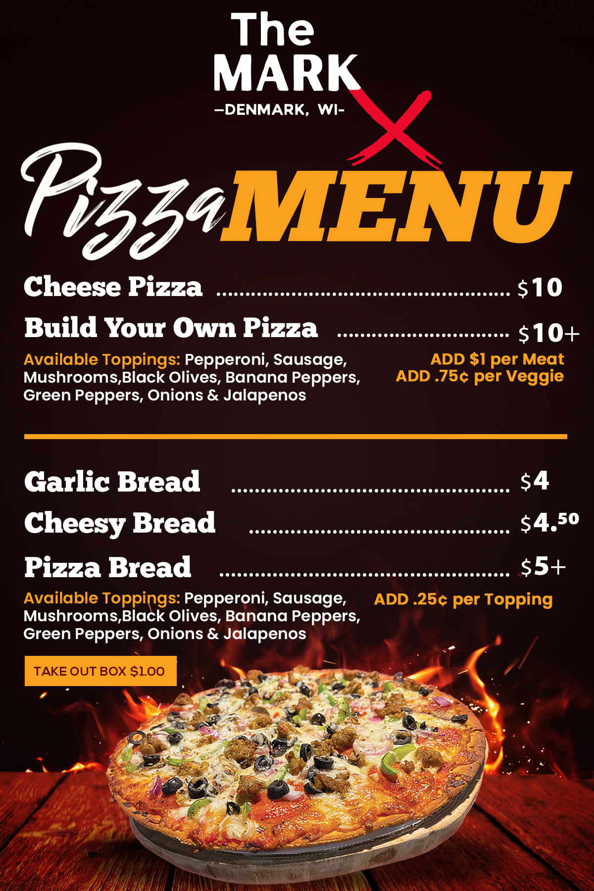 The Mark - Pub & Pizza Menu