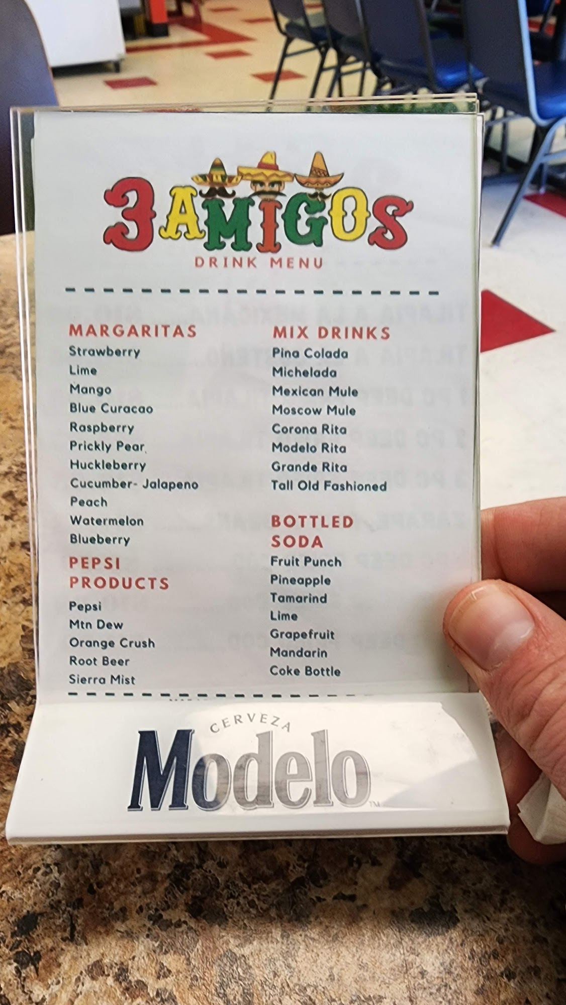 3 Amigos MC LLC Menu
