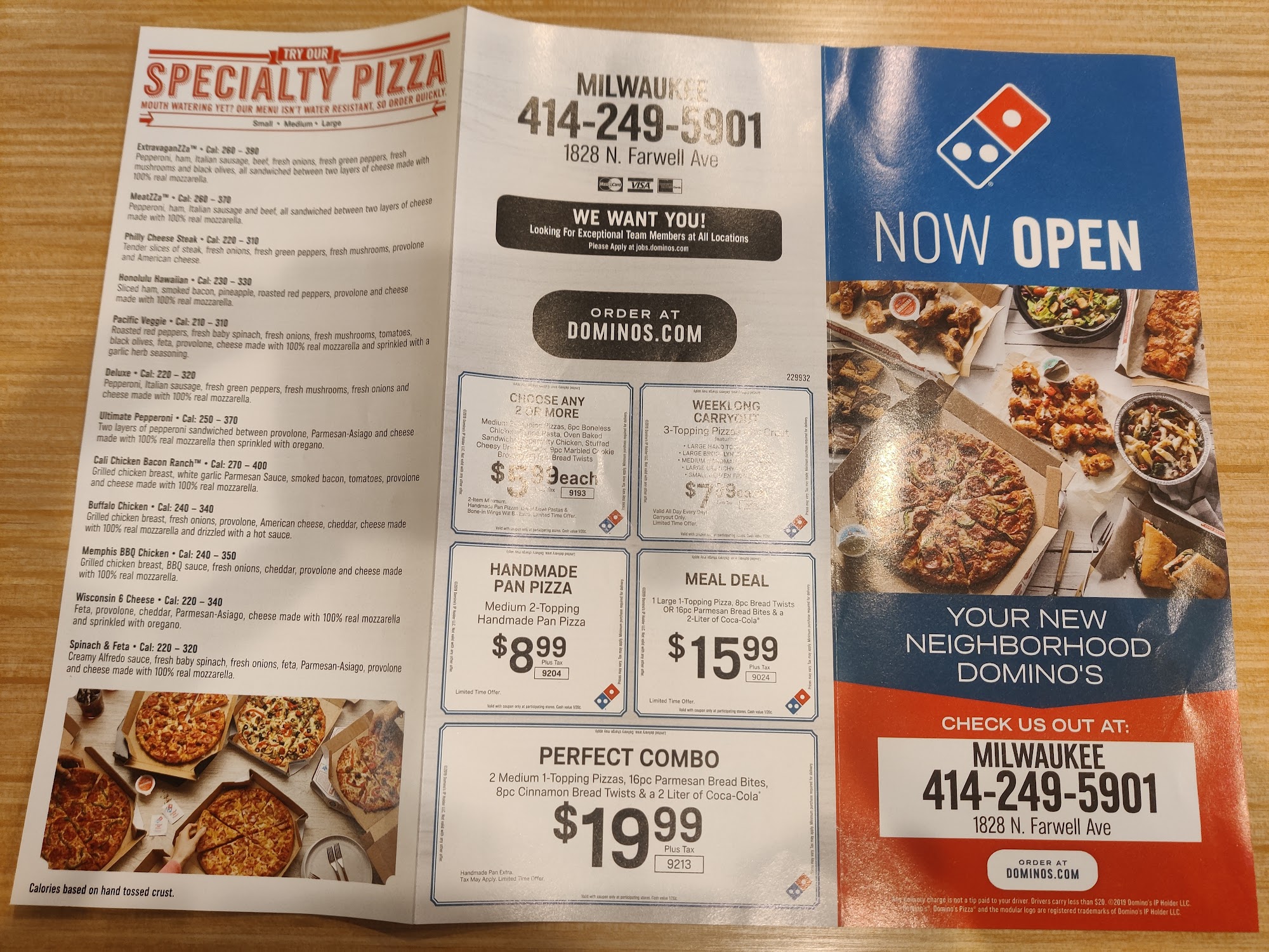 Domino's Pizza Menu