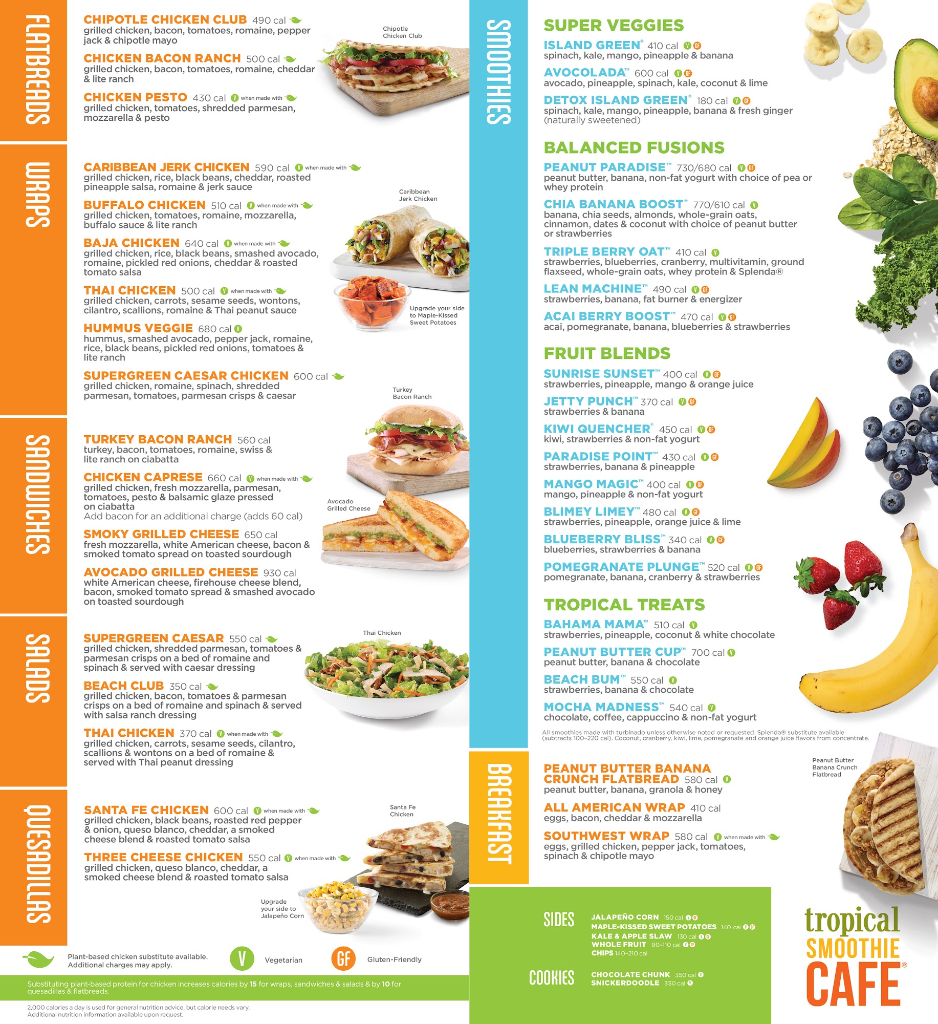 Tropical Smoothie Cafe Menu