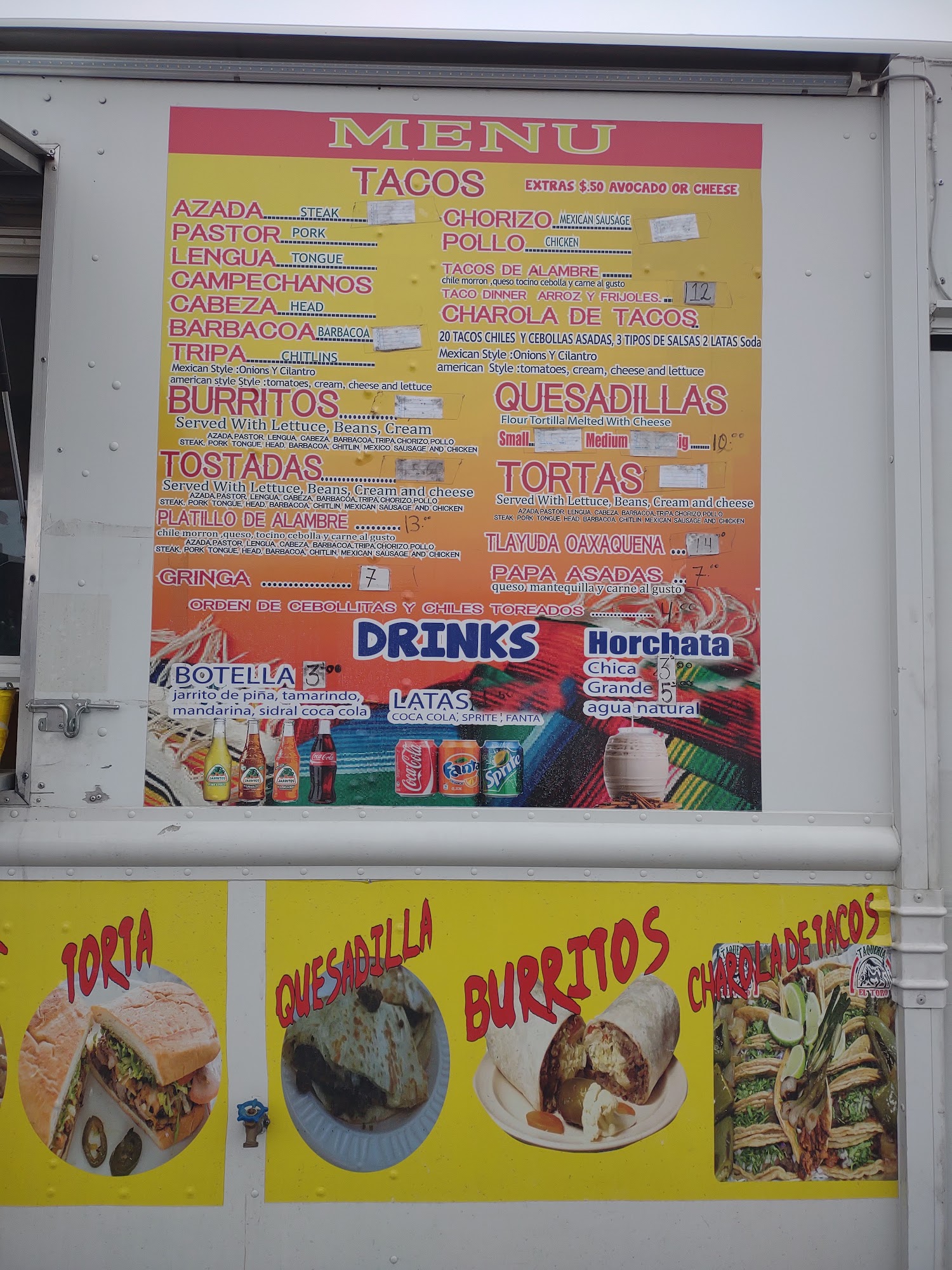 Tacos Al Pastor Menu