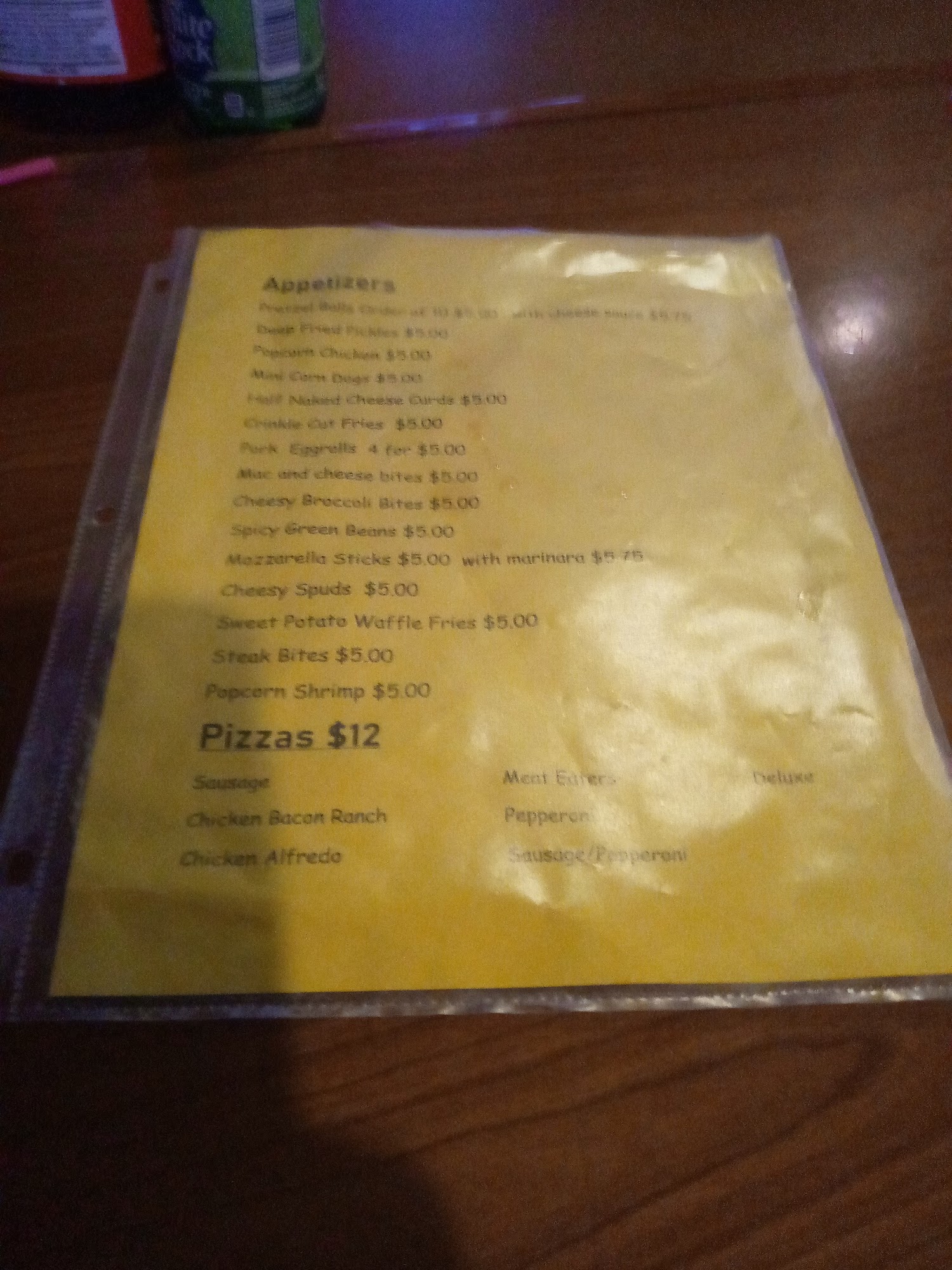 Silverado Saloon Menu