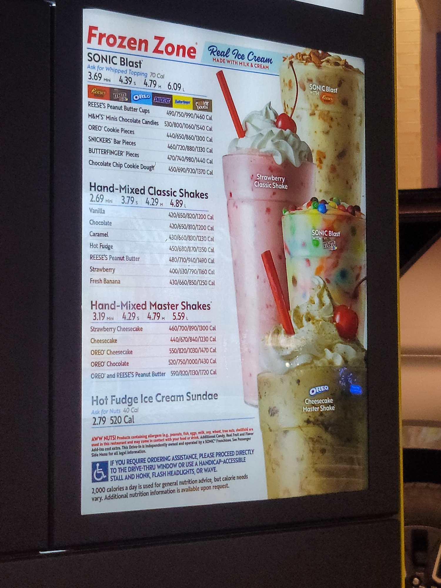 Sonic Drive-In Menu