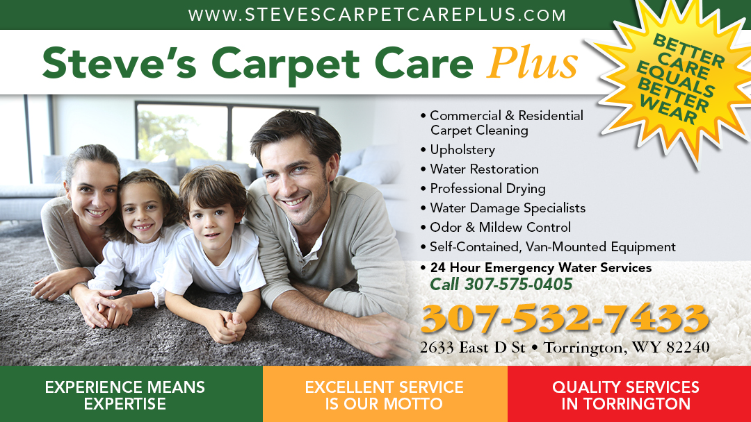 Steve's Carpet Care Plus 2633 E D St, Torrington Wyoming 82240
